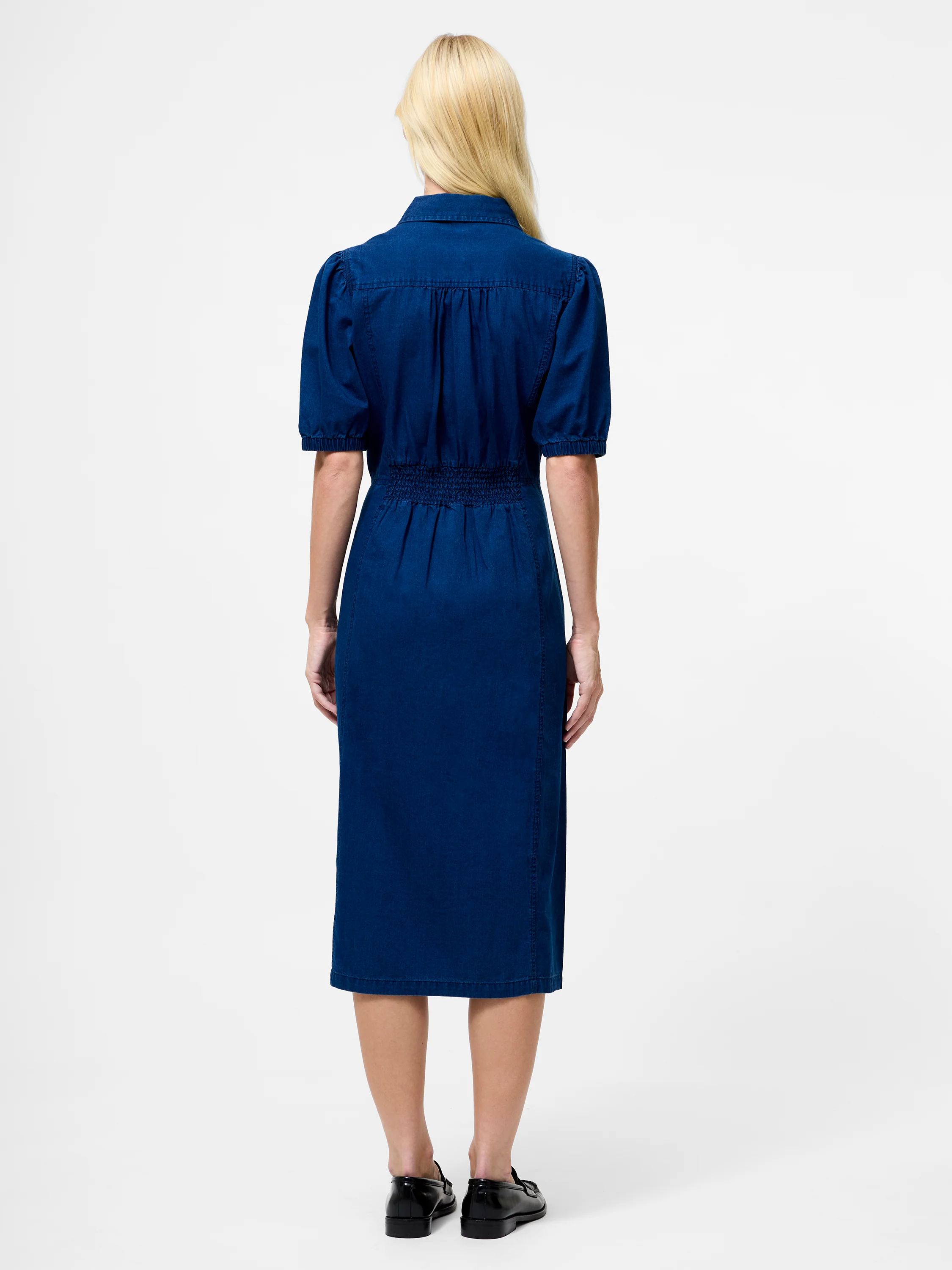 Chambray Denim Button Through Shirt Dress - Image 5