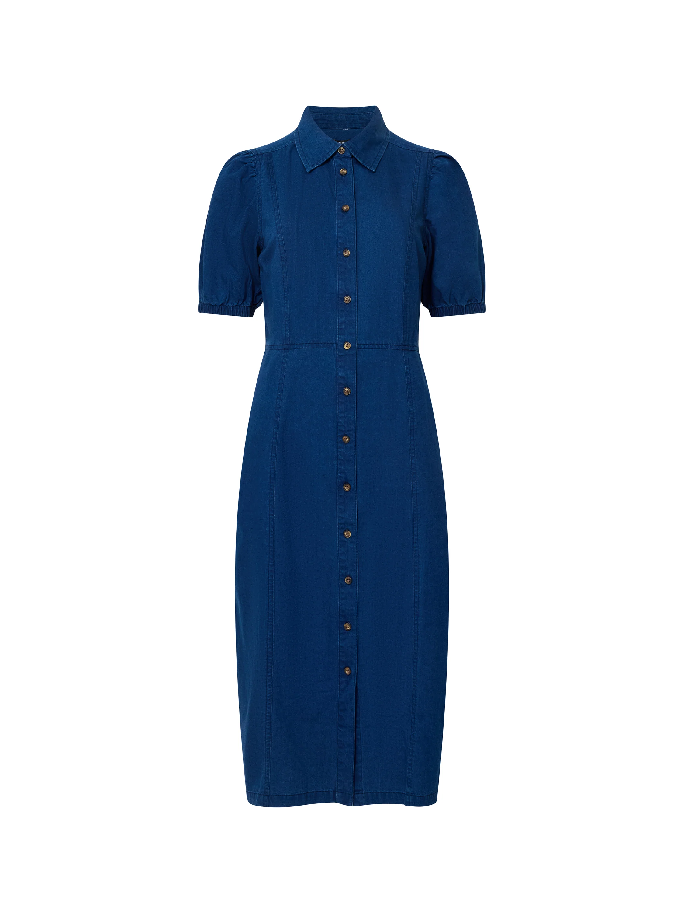 Chambray Denim Button Through Shirt Dress - Image 6