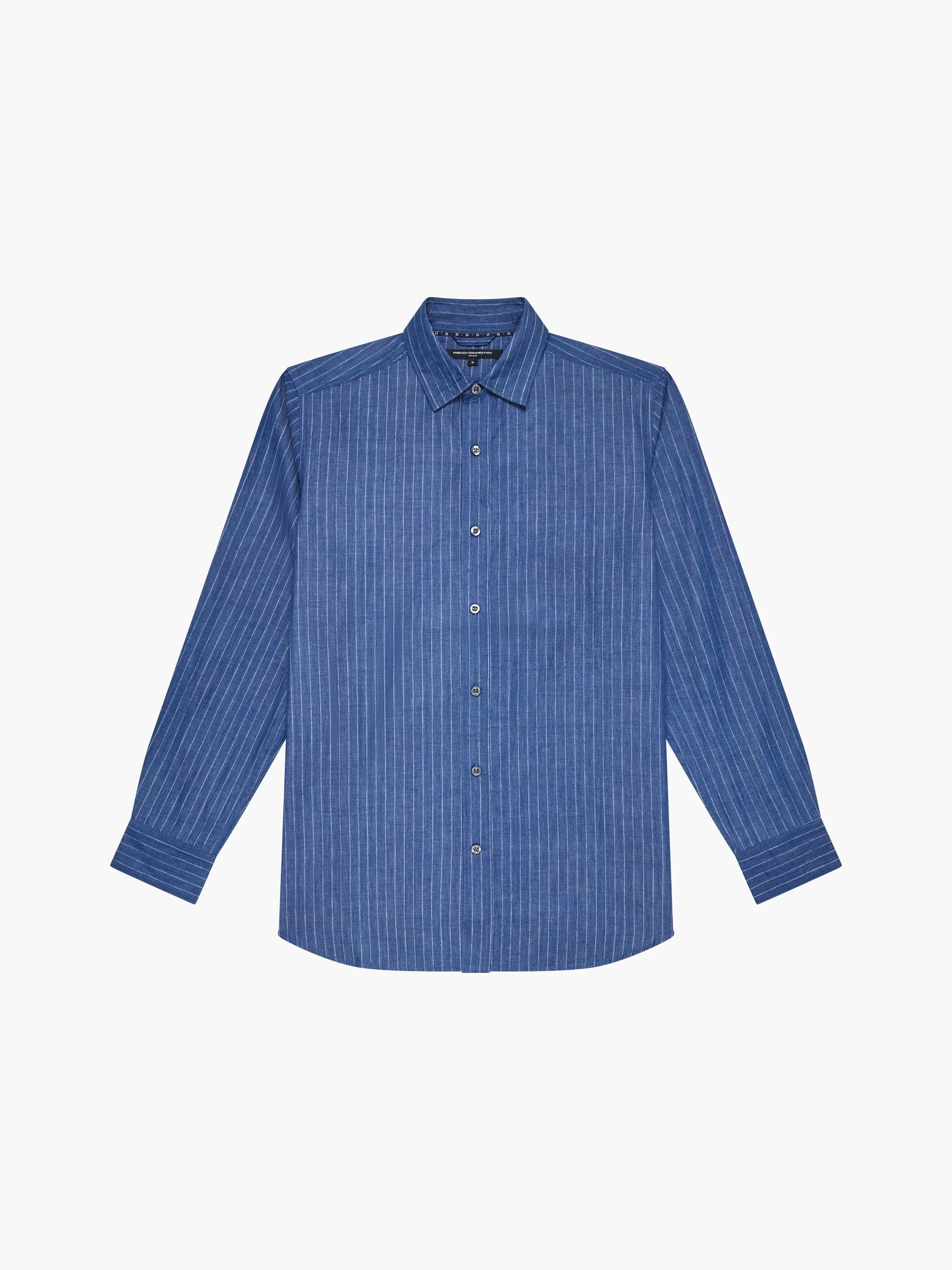 Chambray Stripe Long Sleeve Shirt - Image 7