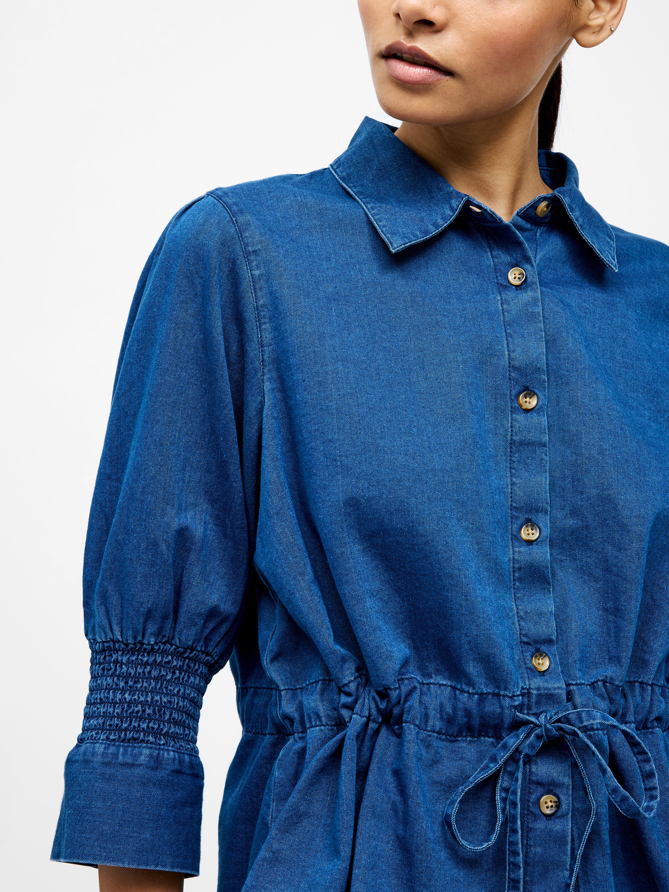 Chambray Tie Waist Top - Image 3