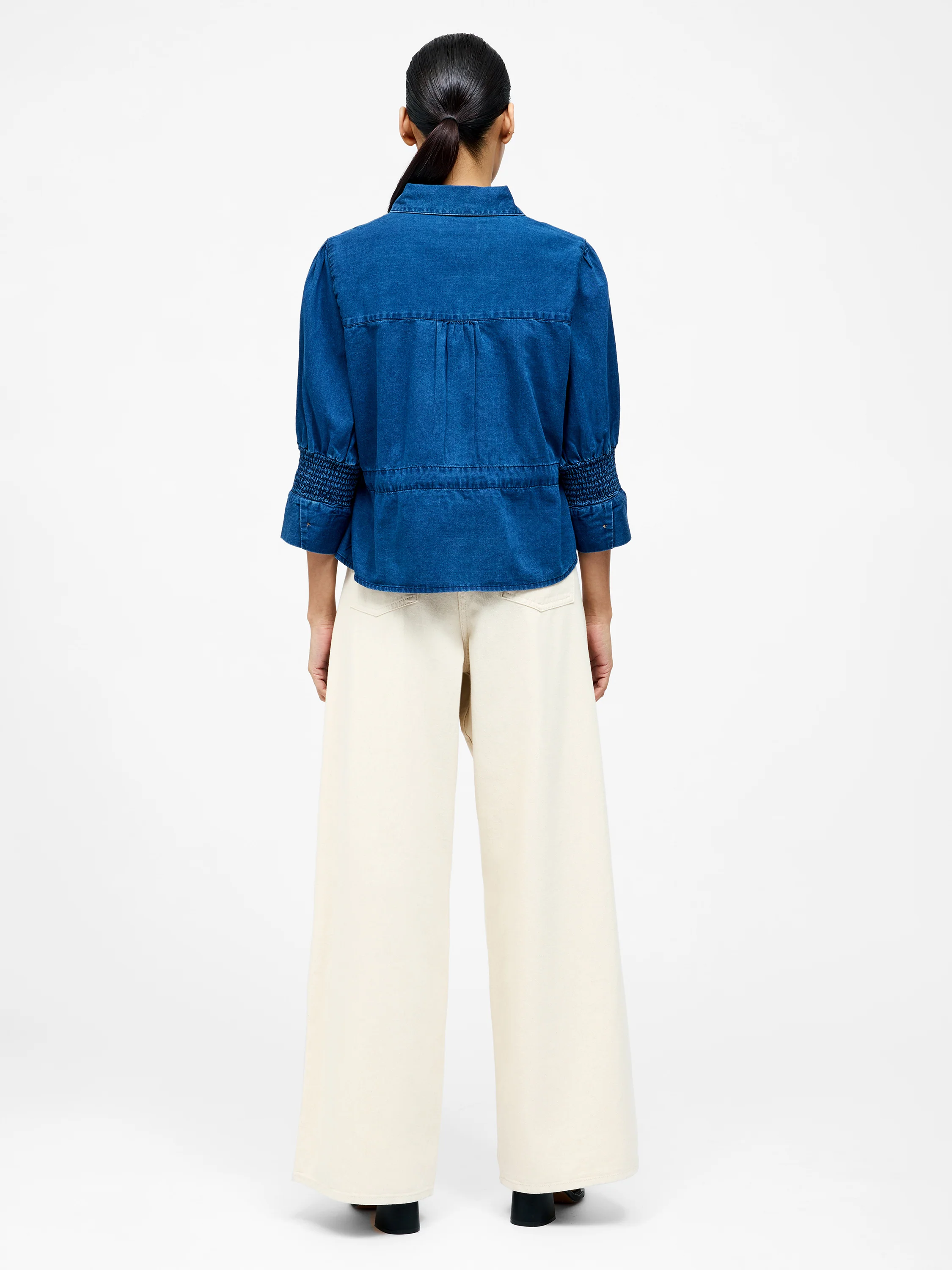 Chambray Tie Waist Top - Image 4