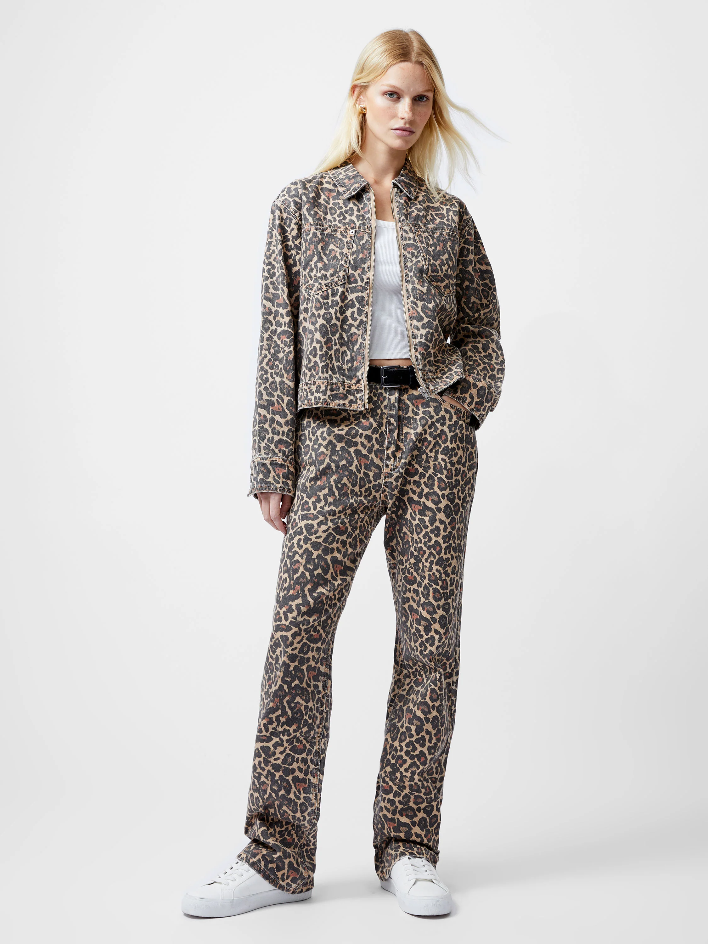 Charlie Leopard Print Denim Jacket - Image 2