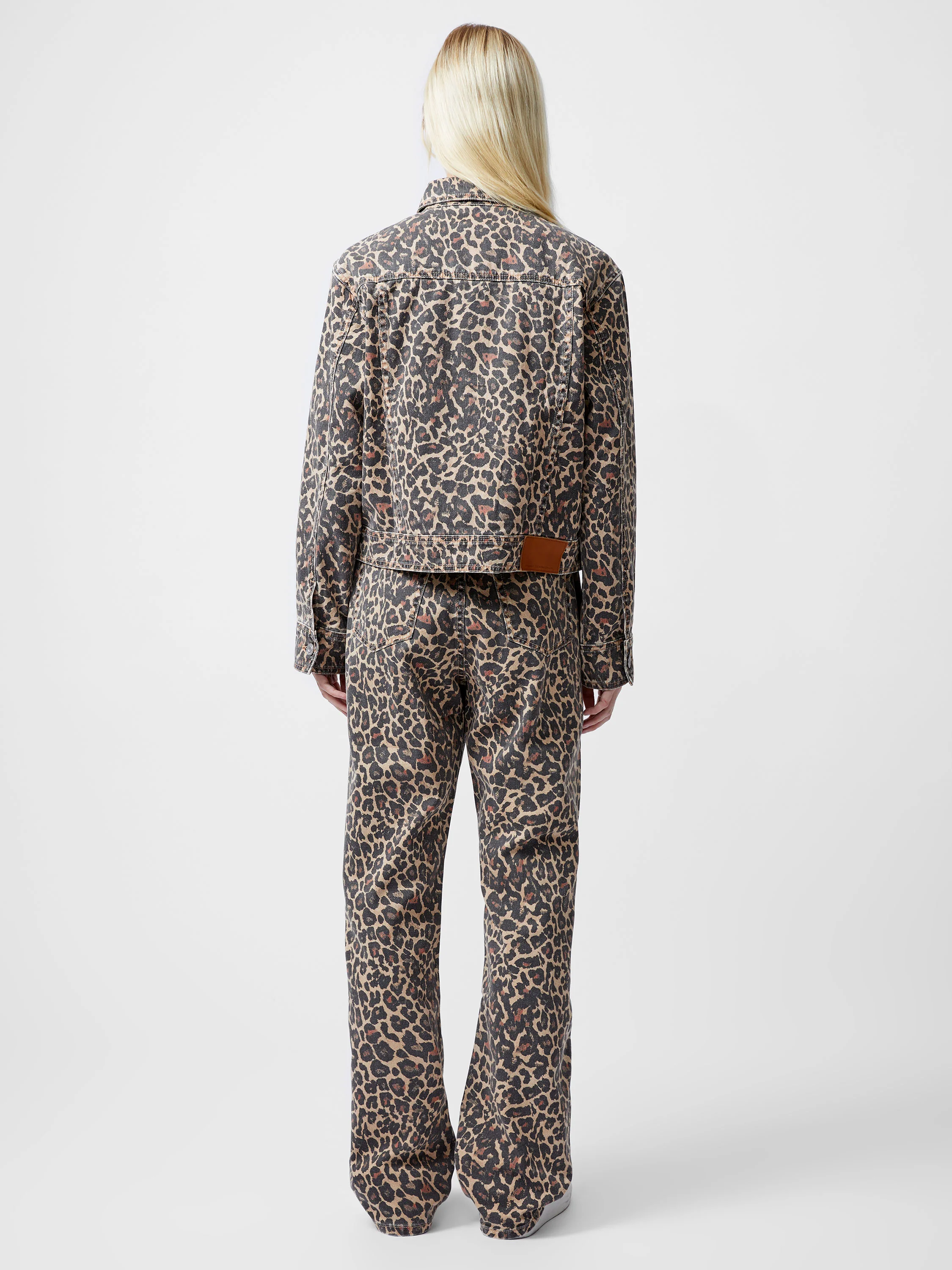 Charlie Leopard Print Denim Jacket - Image 4