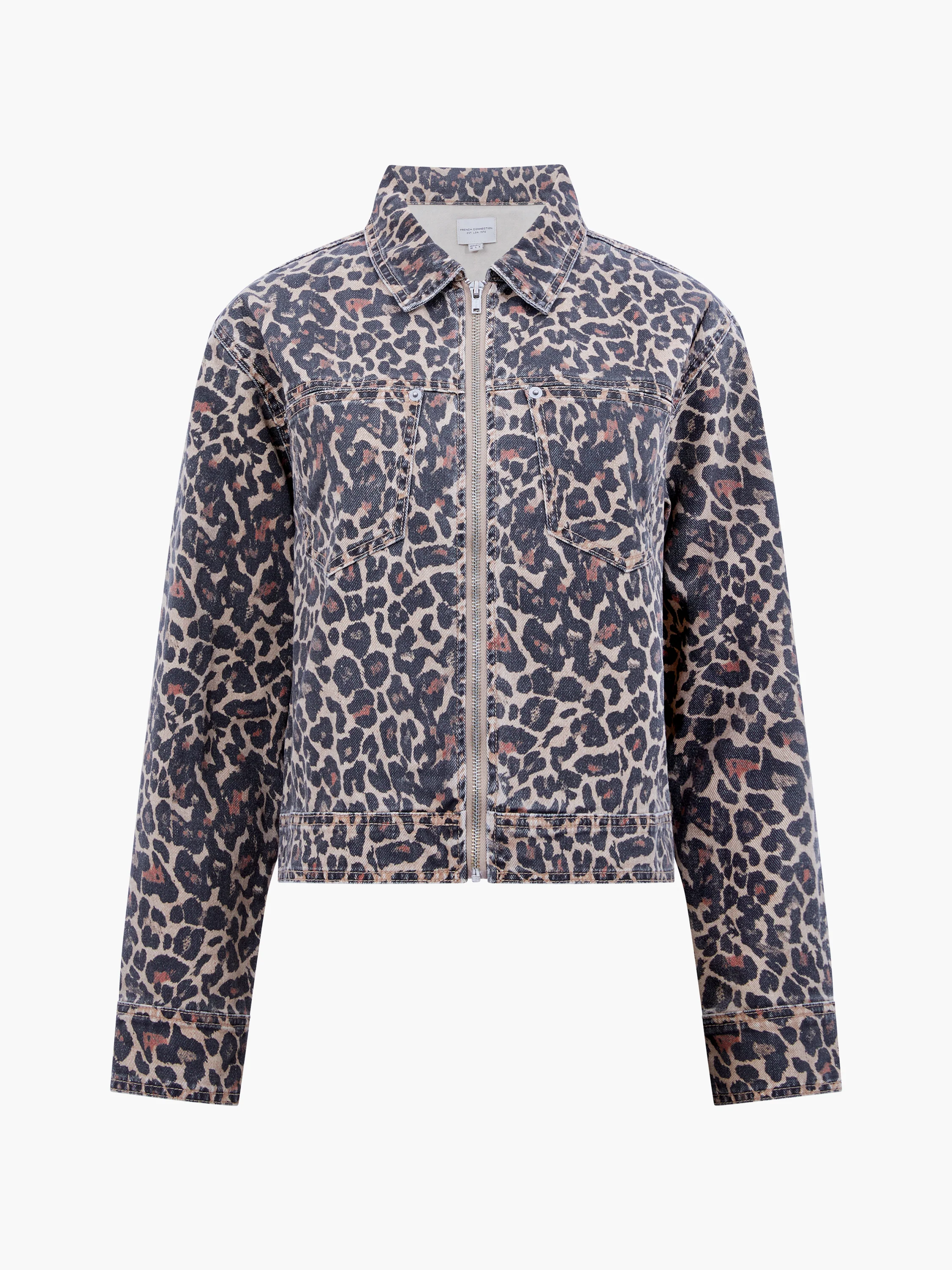 Charlie Leopard Print Denim Jacket - Image 5
