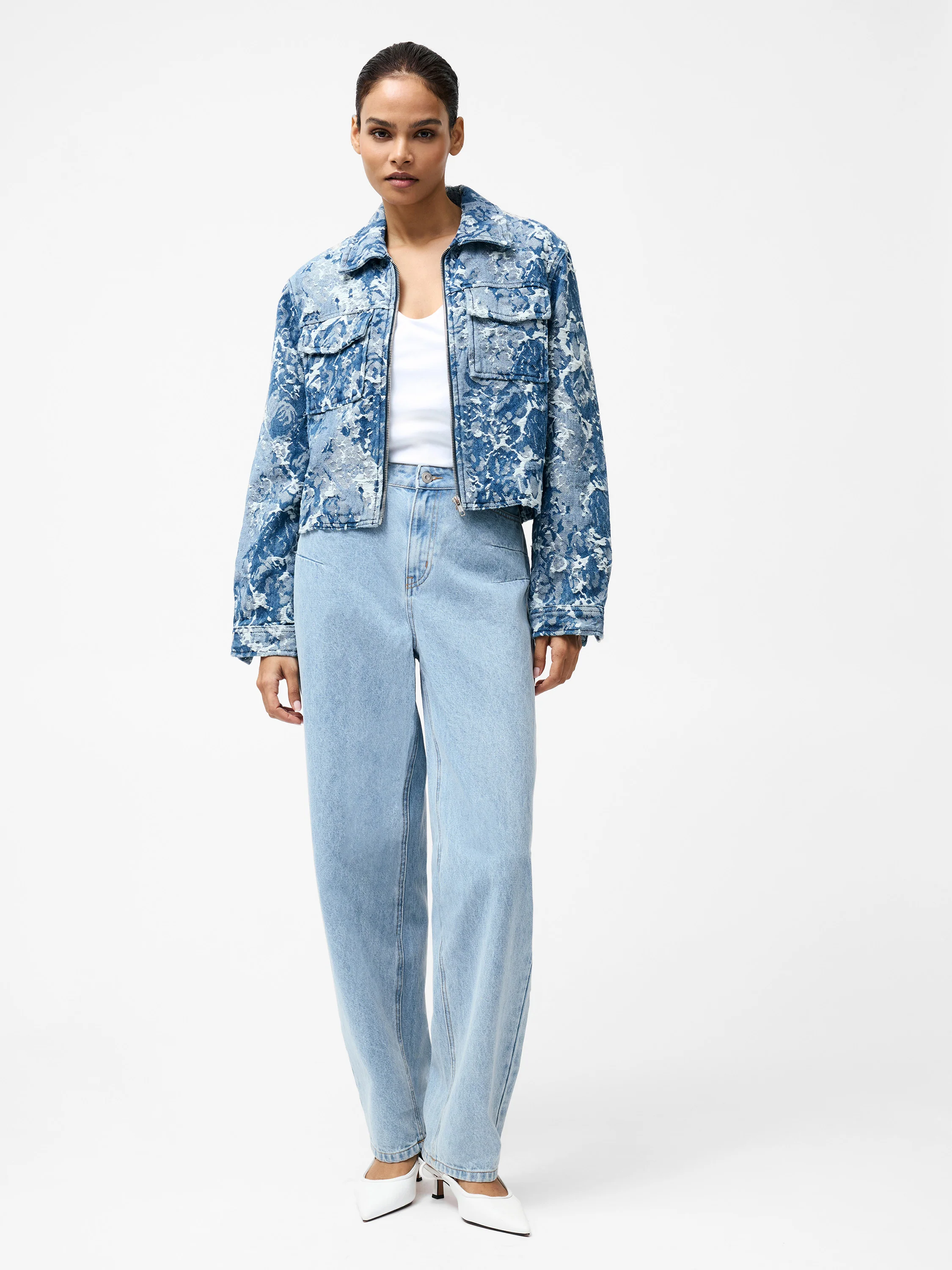 Charlotte Denim Jacquard Jacket - Image 2