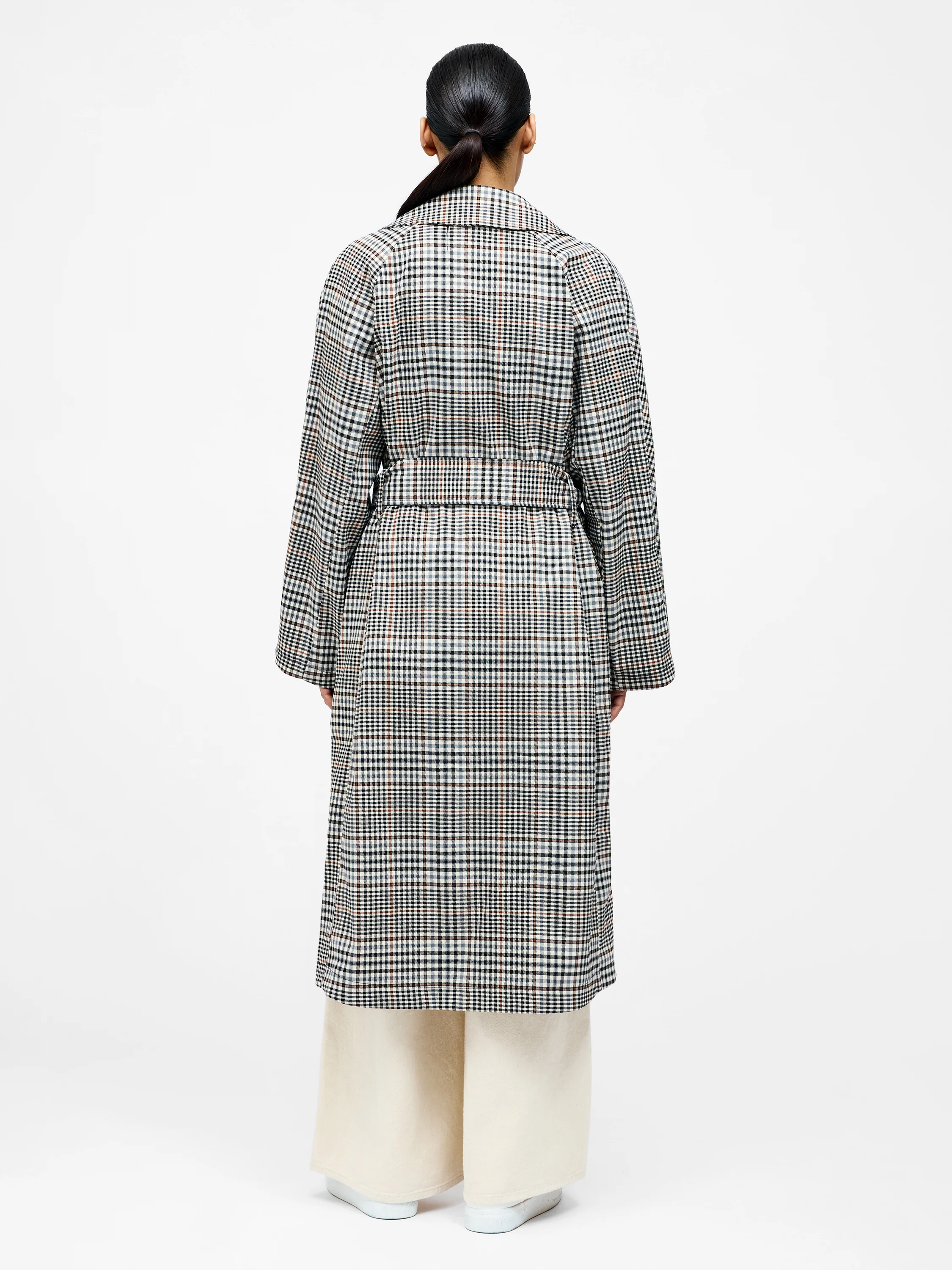 Check Trench Coat - Image 5