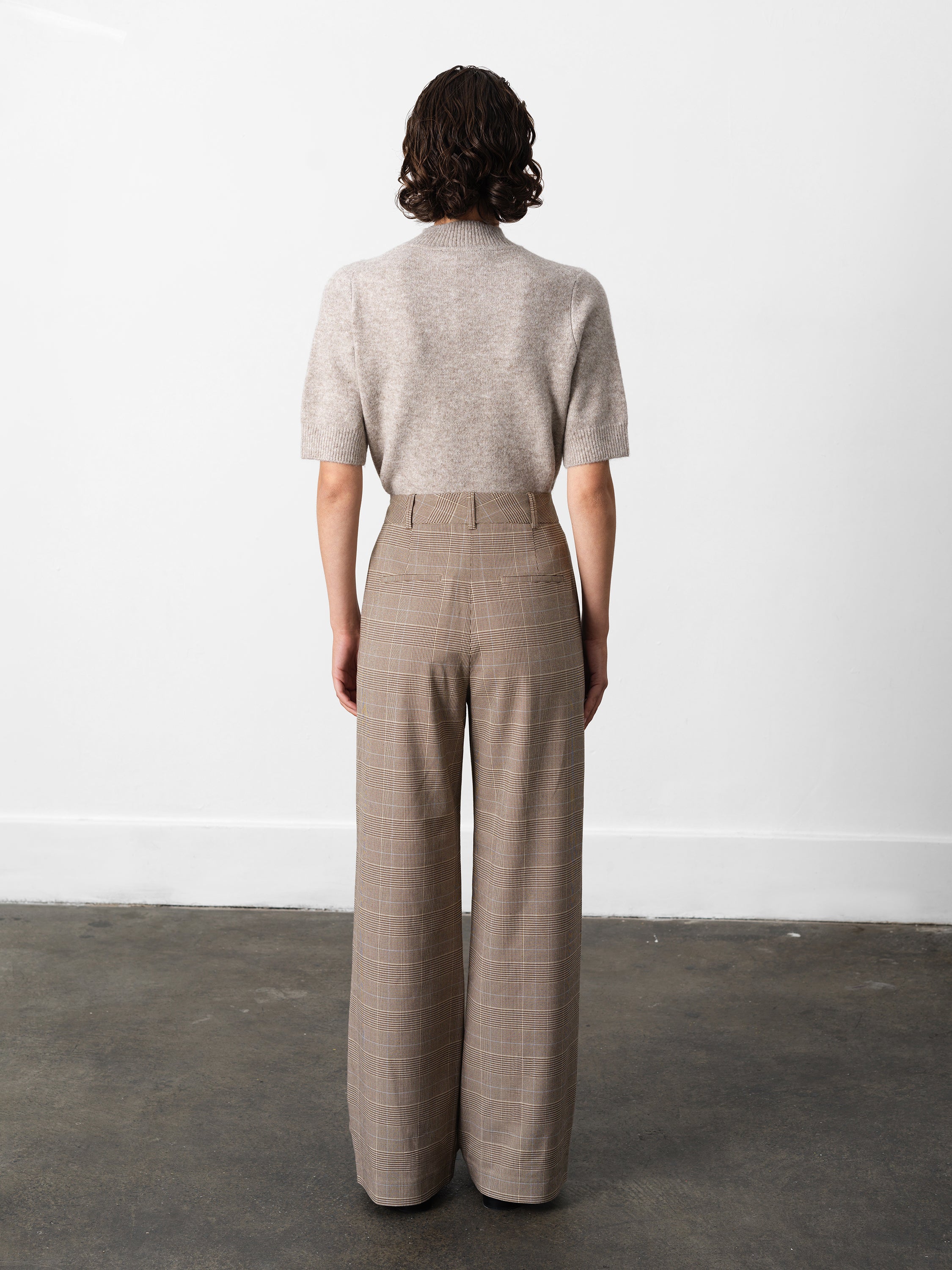 Chester Check Wide Leg Trousers - Image 5