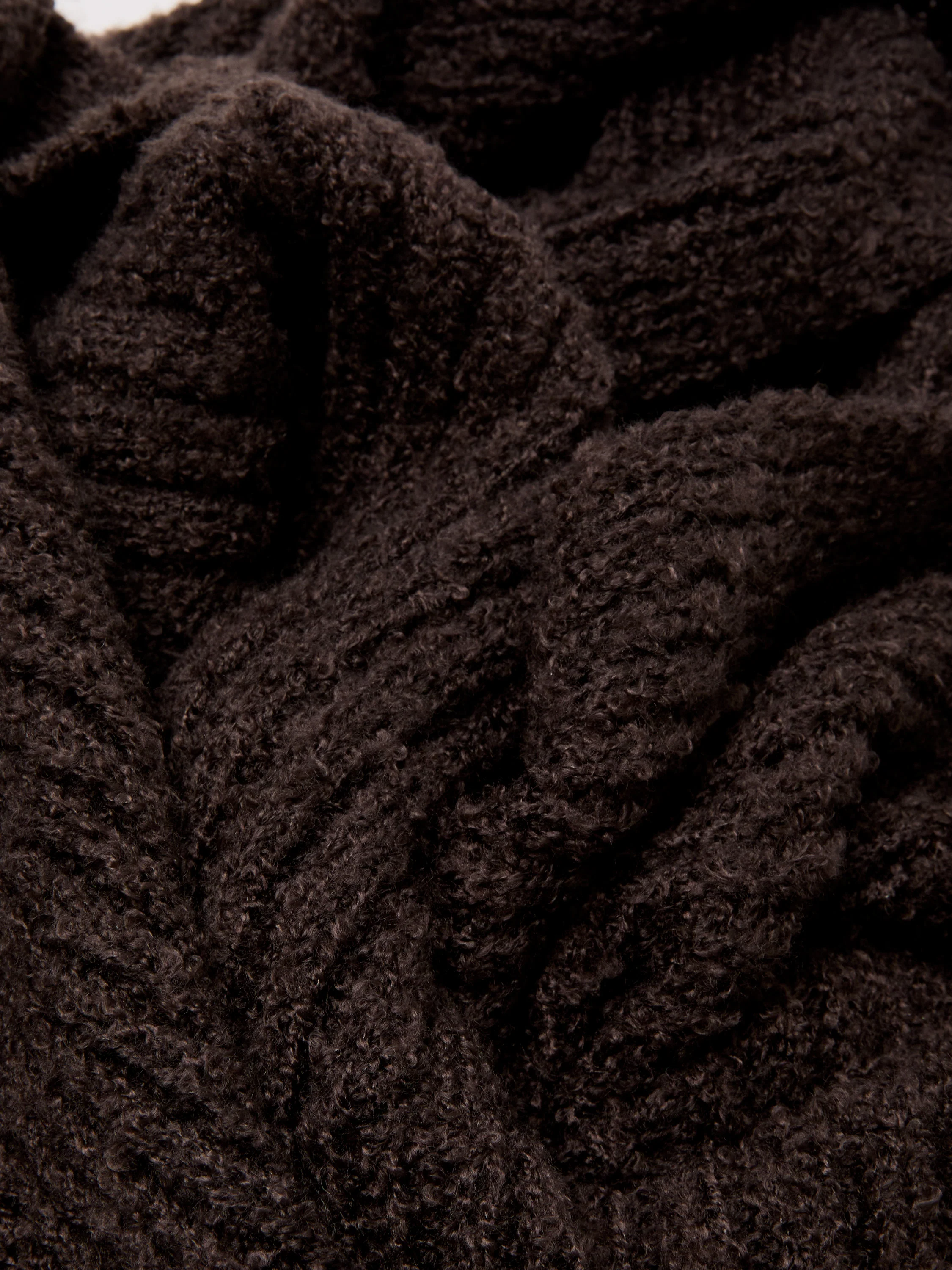 Chocolate Boucle Scarf - Image 3