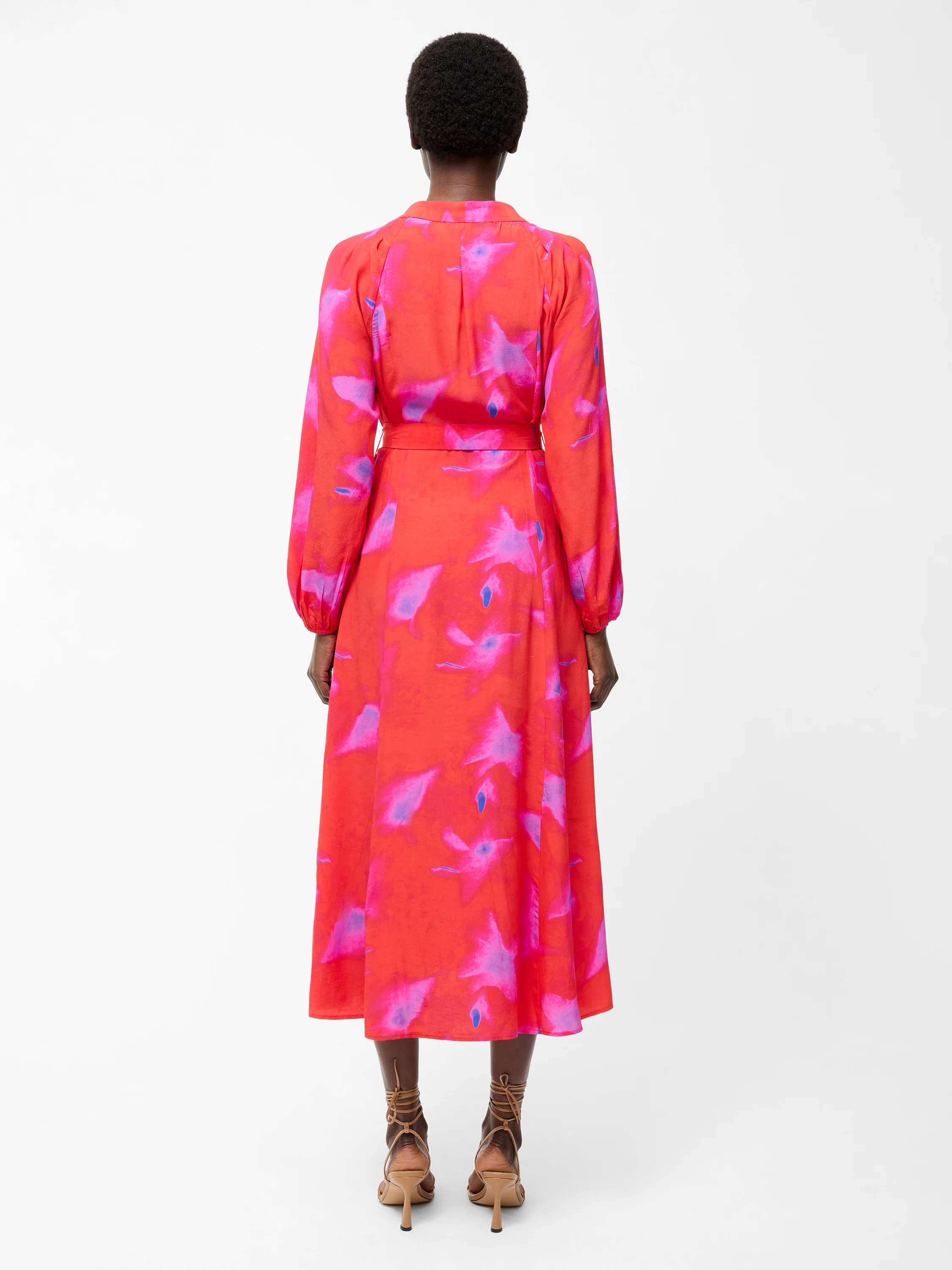 Christy Belted V Neck Midi Dress - Image 5