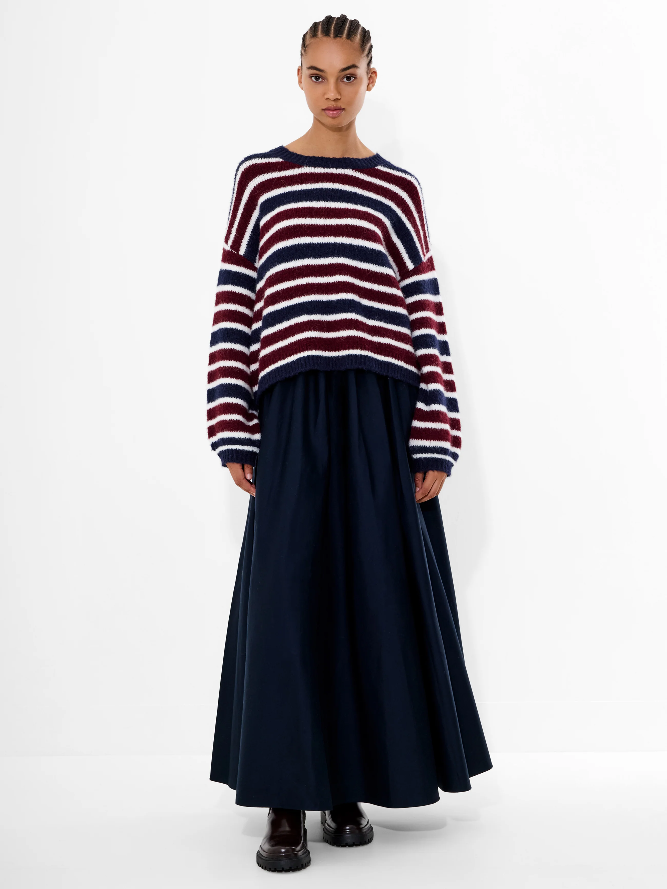 Chunky Alpaca Stripe Pullover Jumper - Image 2