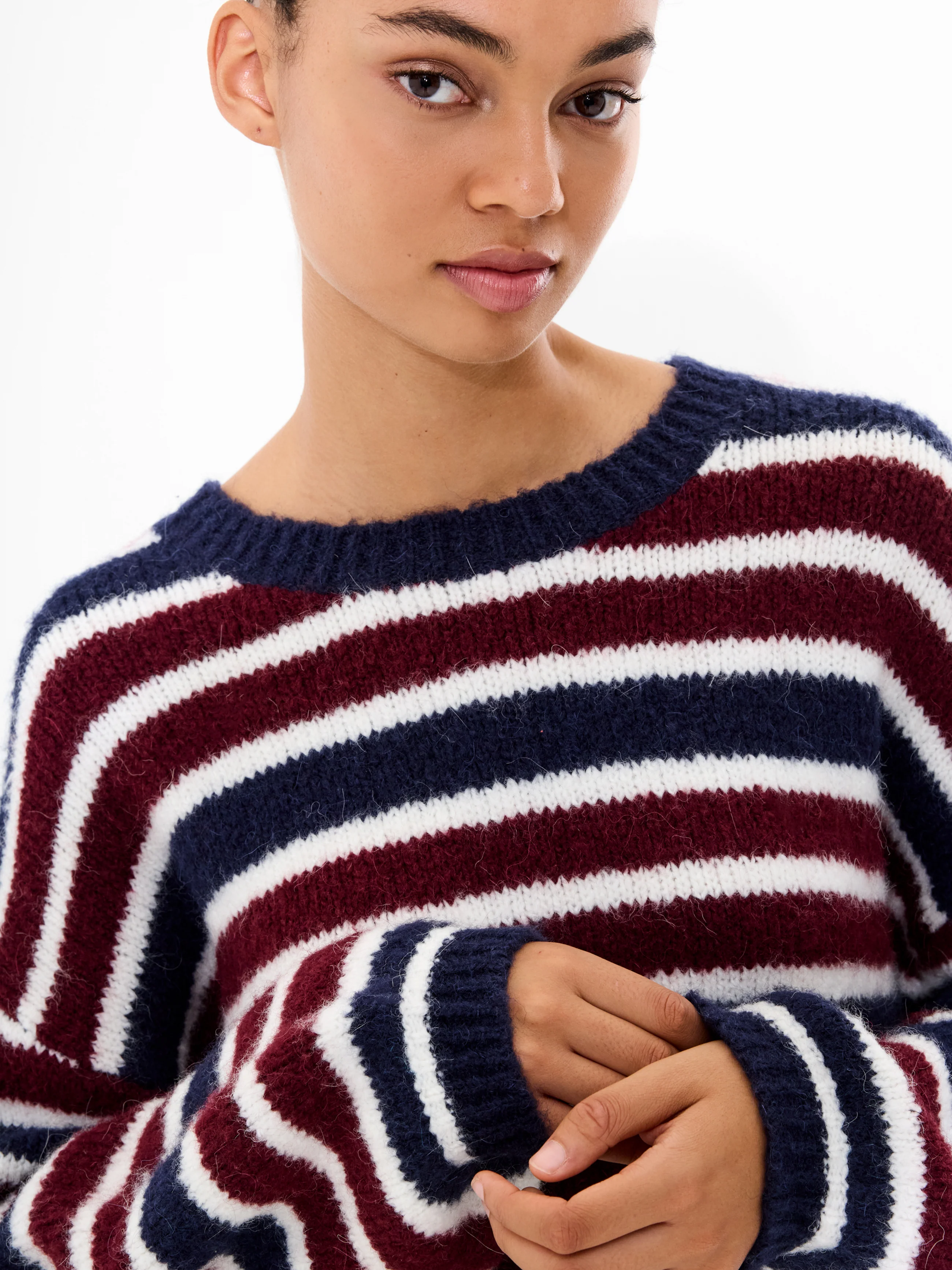Chunky Alpaca Stripe Pullover Jumper - Image 3