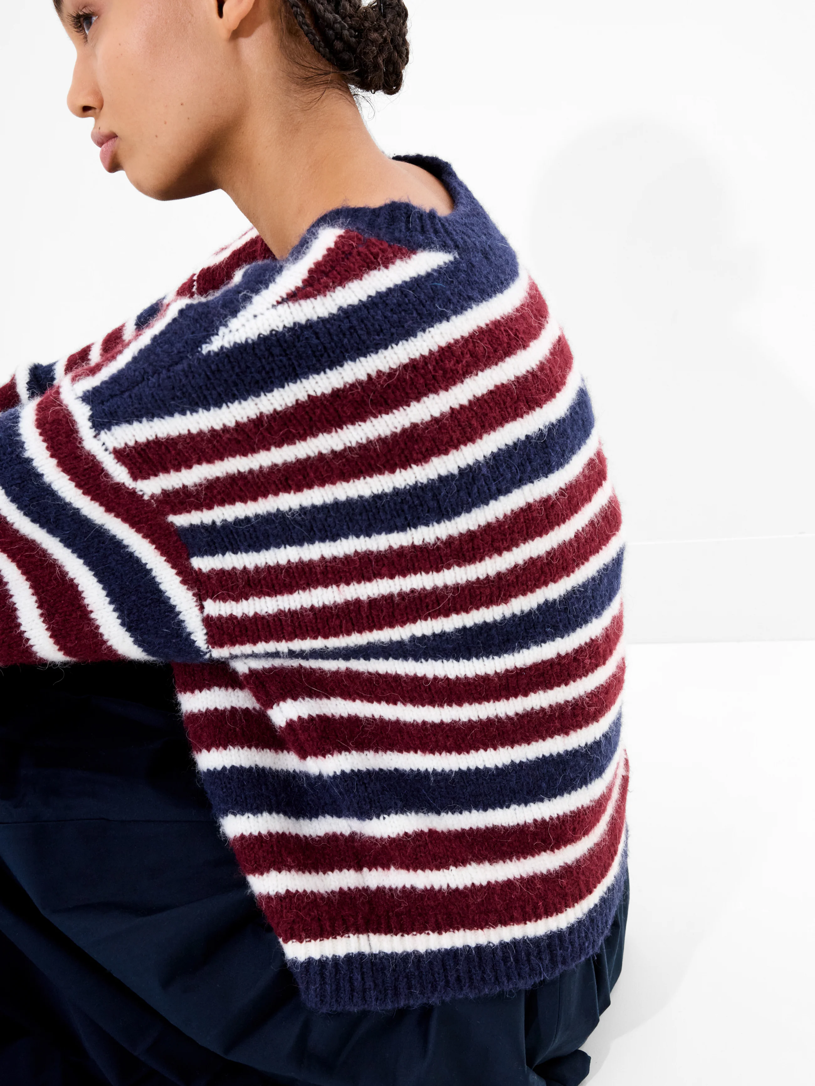 Chunky Alpaca Stripe Pullover Jumper - Image 4