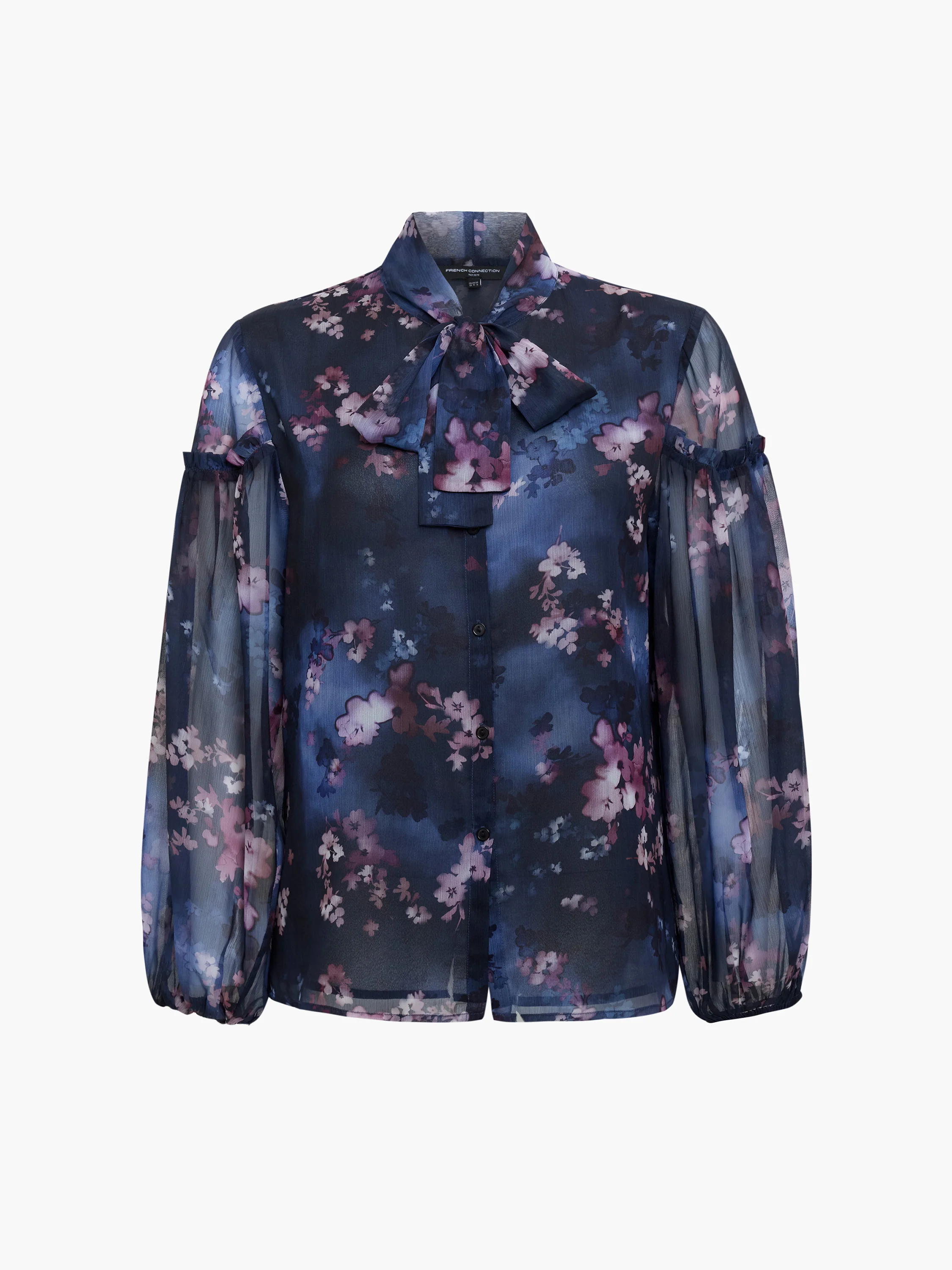 Clara Emina Sheer Bow Tie Shirt - Image 6