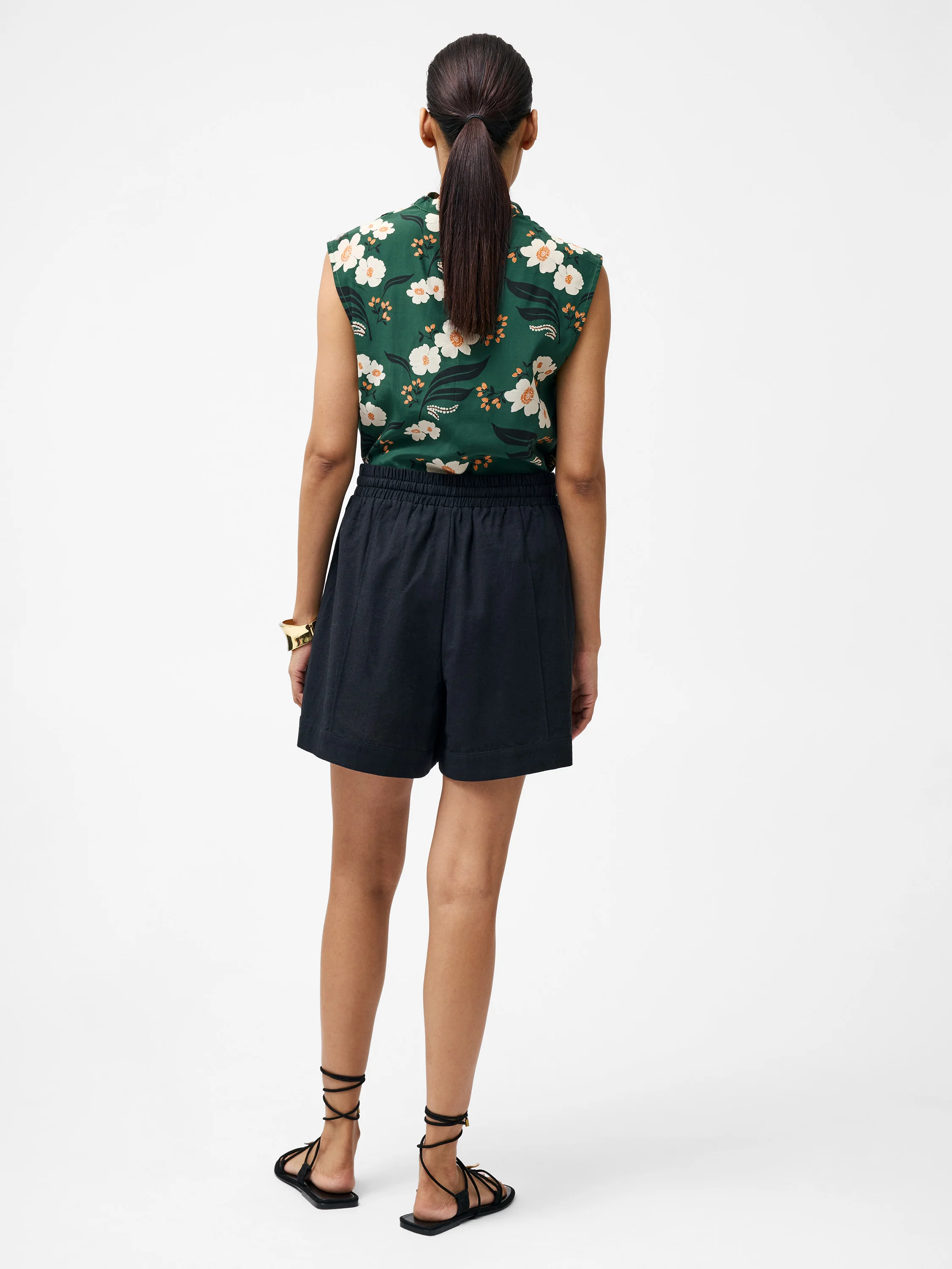 Clare Linen Blend Tie Shorts - Image 4