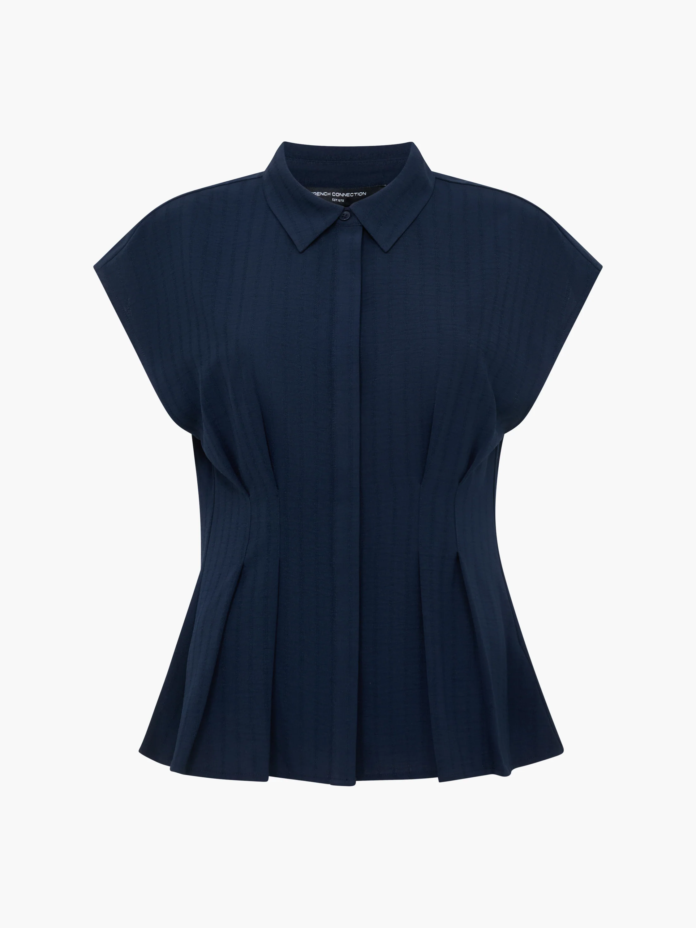 Codie Pleated Button Down Peplum Top - Image 6