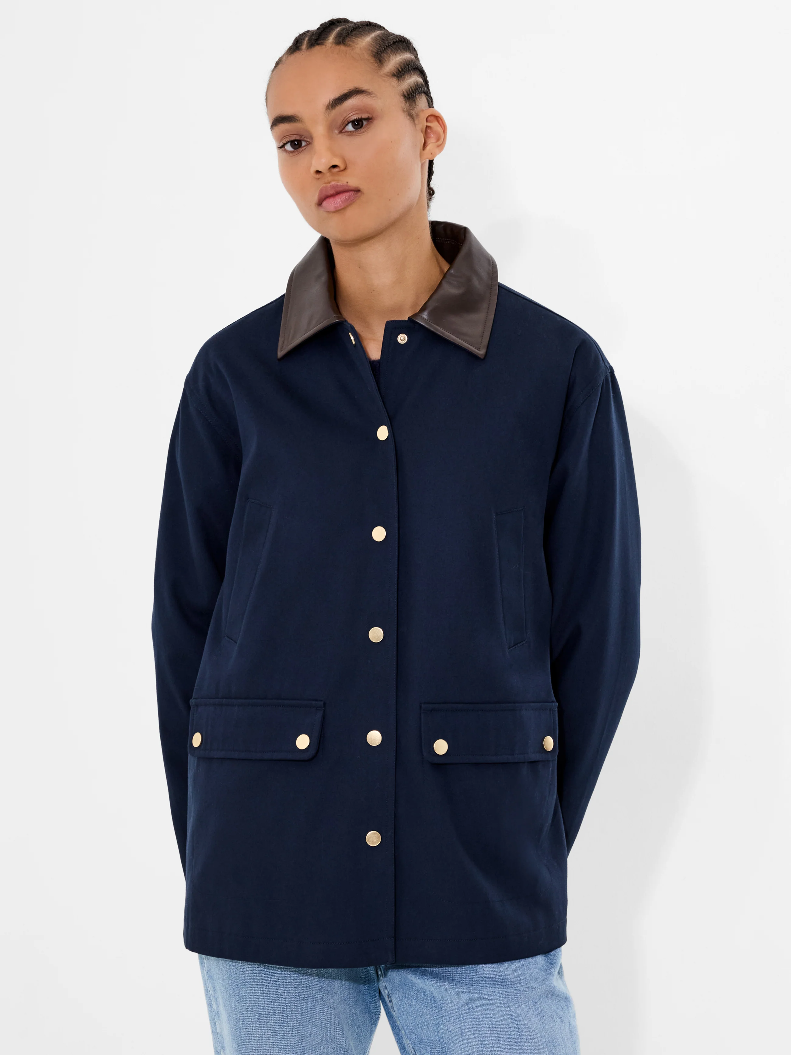 Contrast Collar Barn Jacket - Image 3