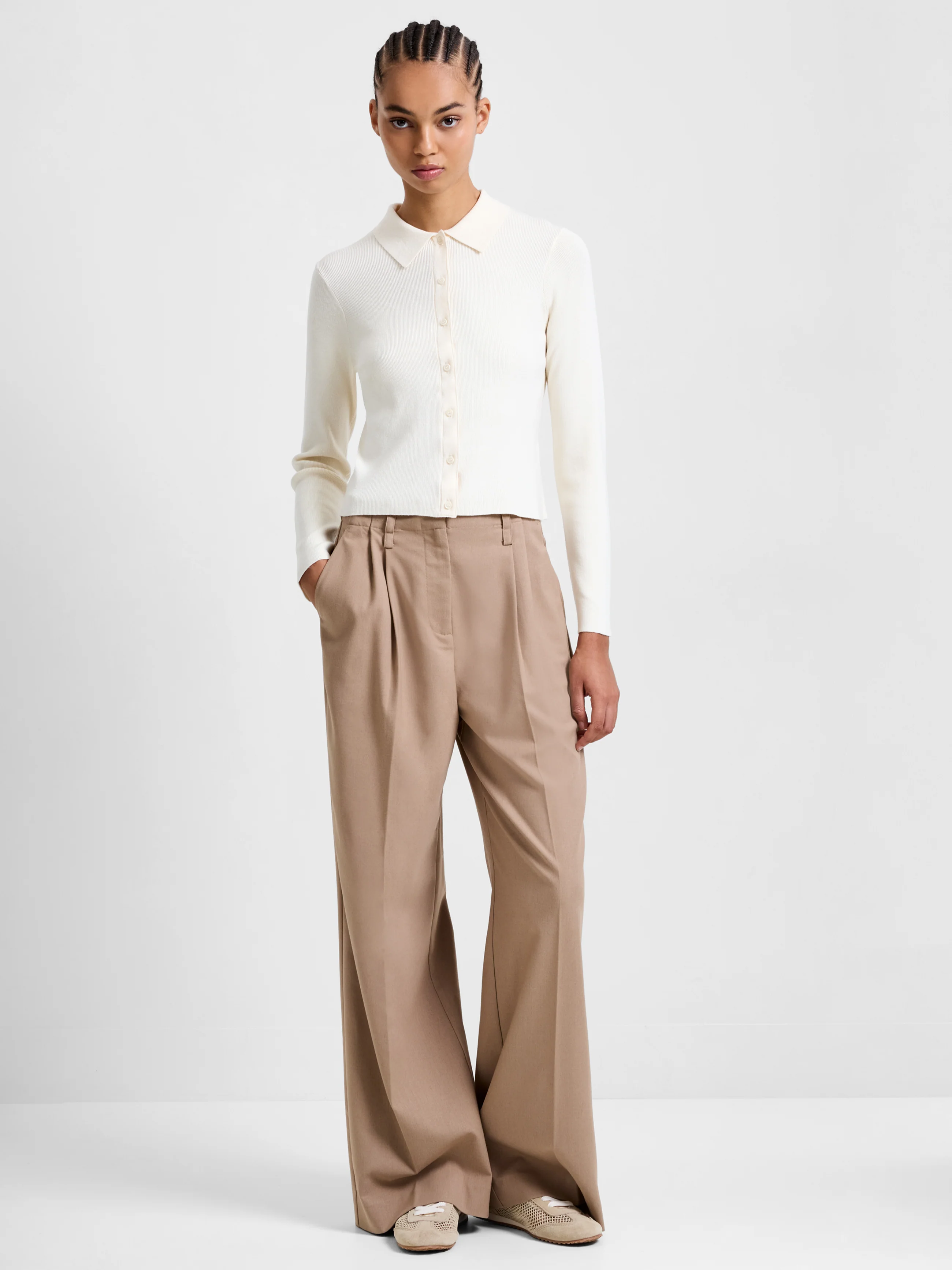 Cosysoft Knit Button Down Long Sleeve Top - Image 2