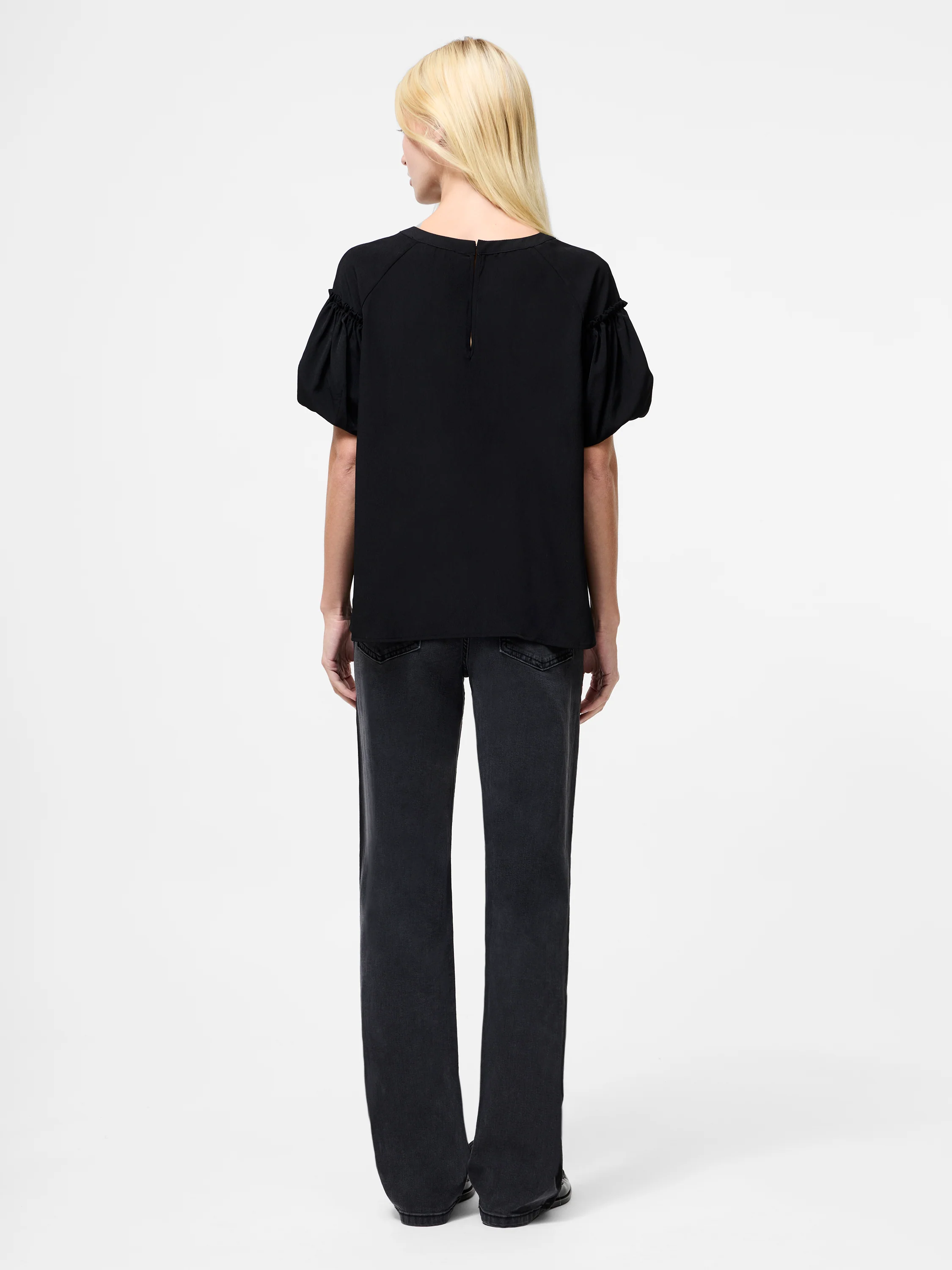 Crepe Light Puff Sleeve Top - Image 6