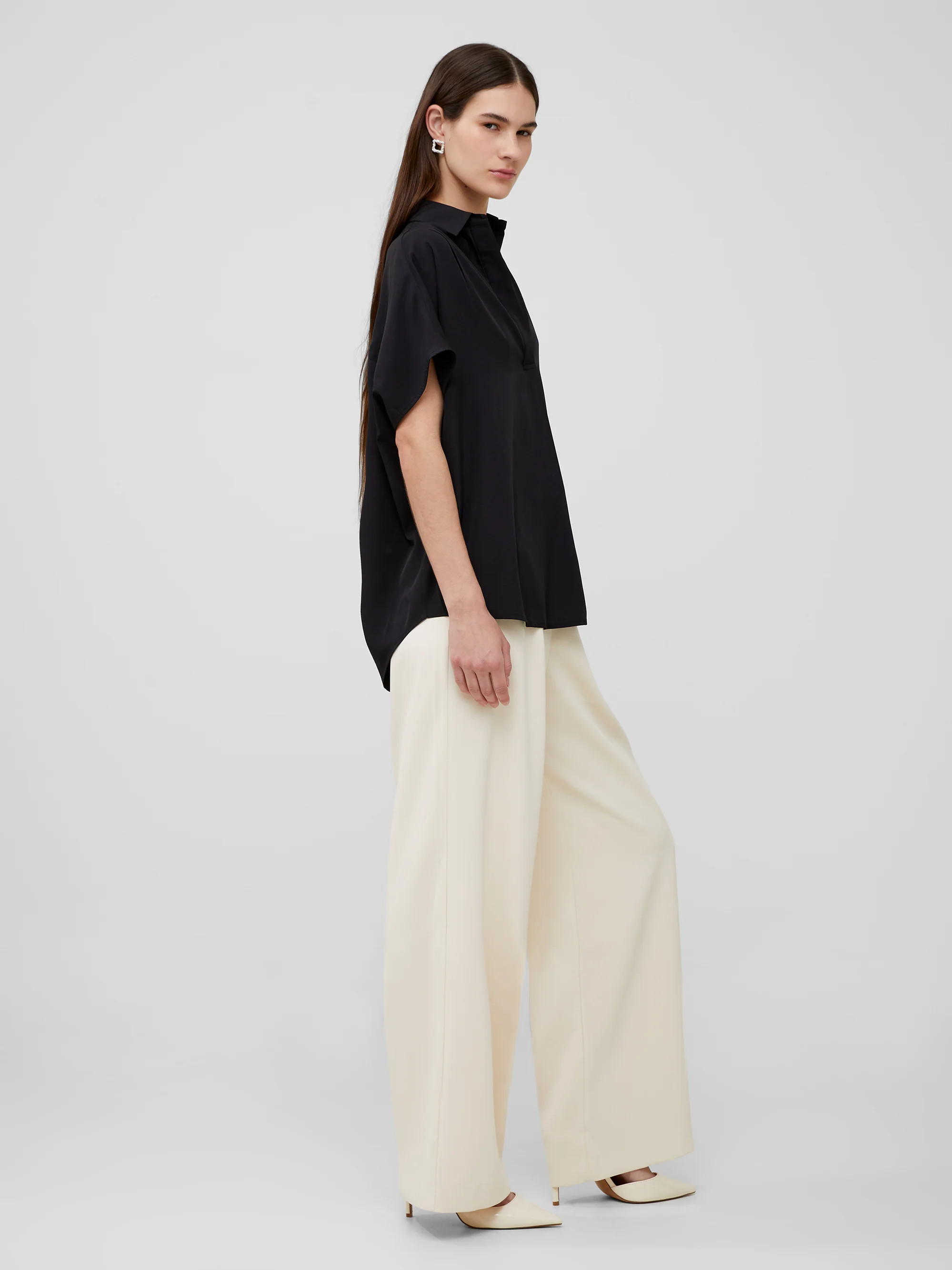Crepe Light Recycled Popover Shirt - Image 3