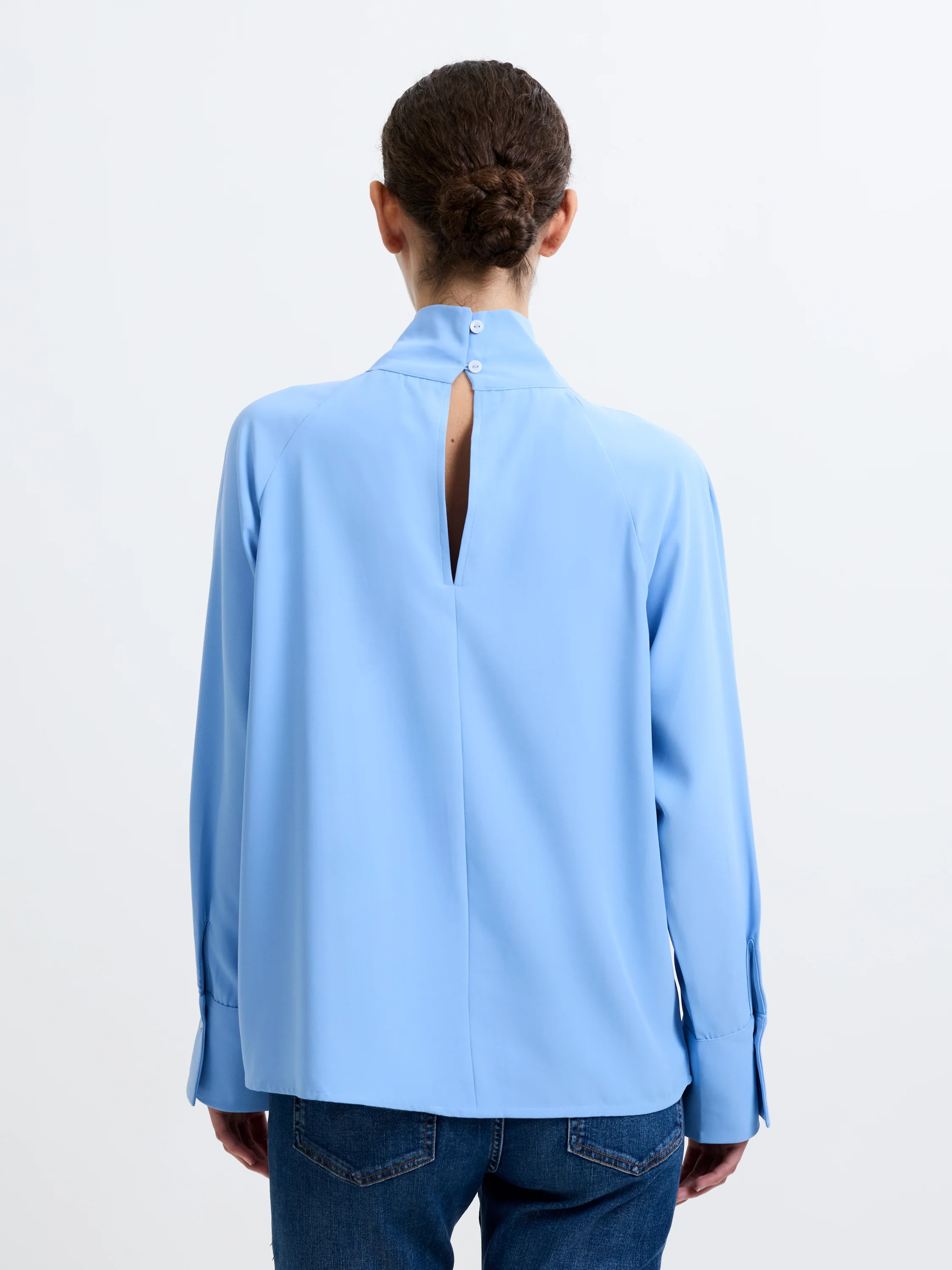 Crepe Tie Neck Blouse - Image 5