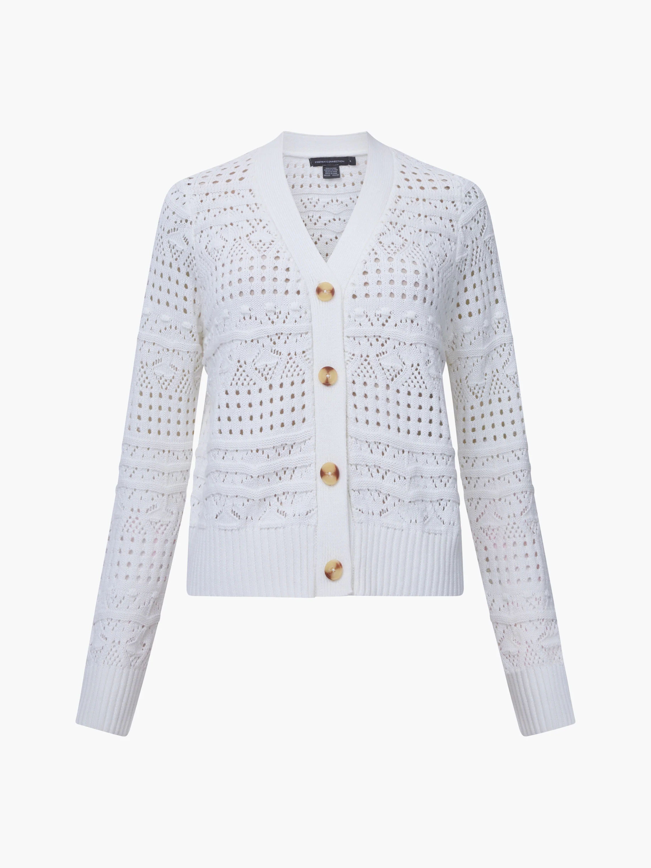 Crochet Bobble Knit Cardigan - Image 6