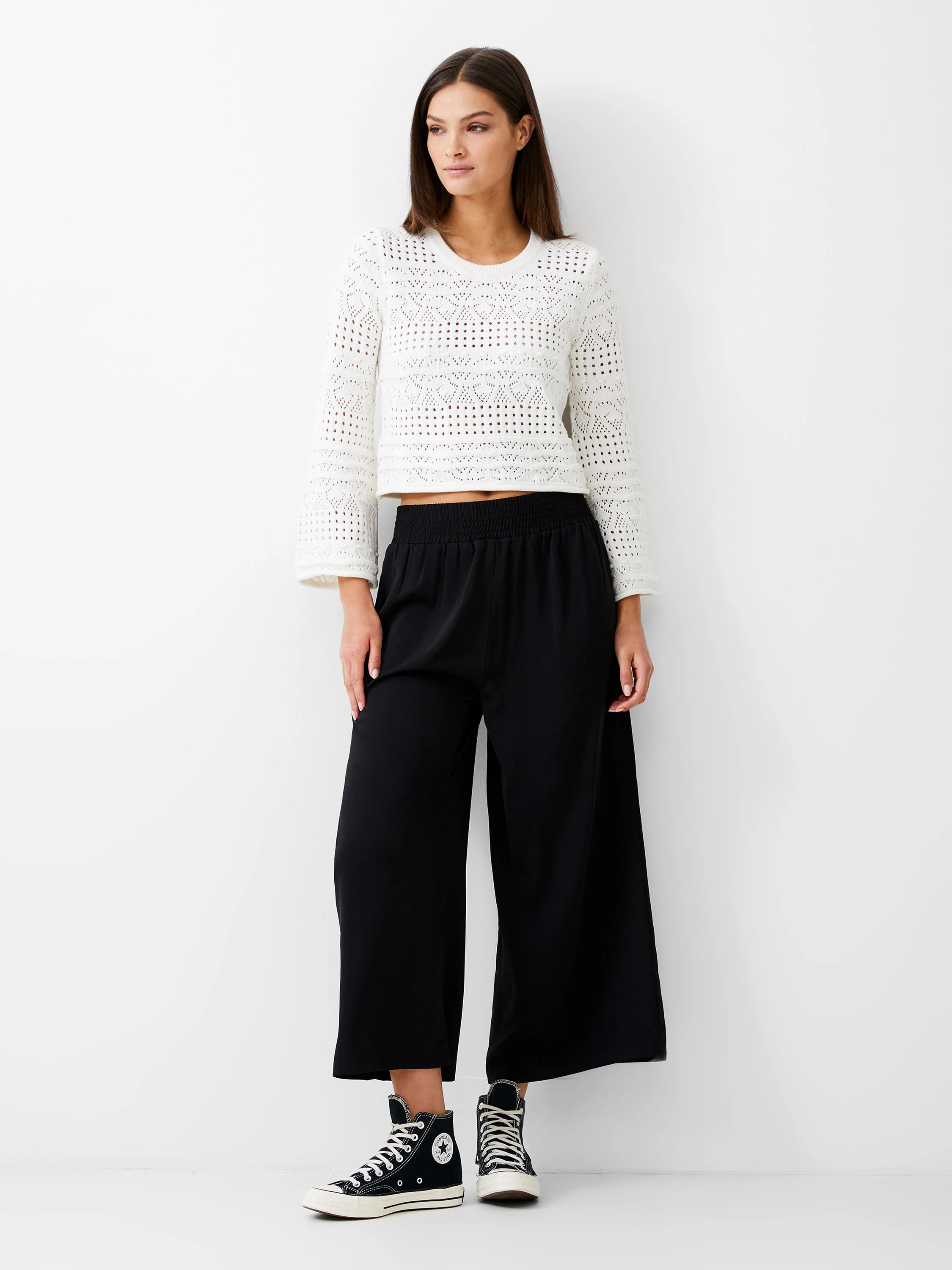 Crochet Bobble Knit Crop Jumper - Image 2