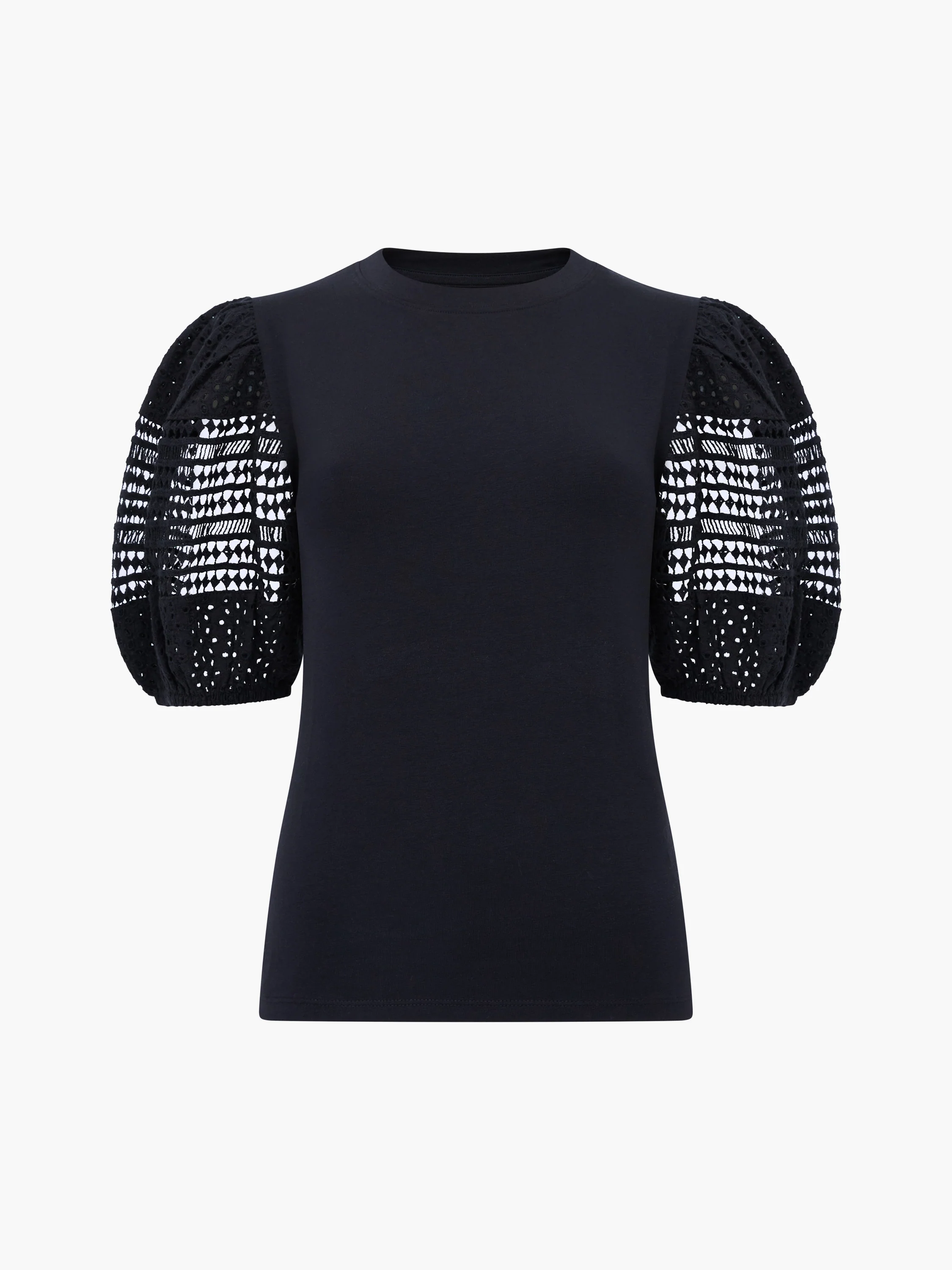 Crochet Lace Puff Sleeve Top - Image 6