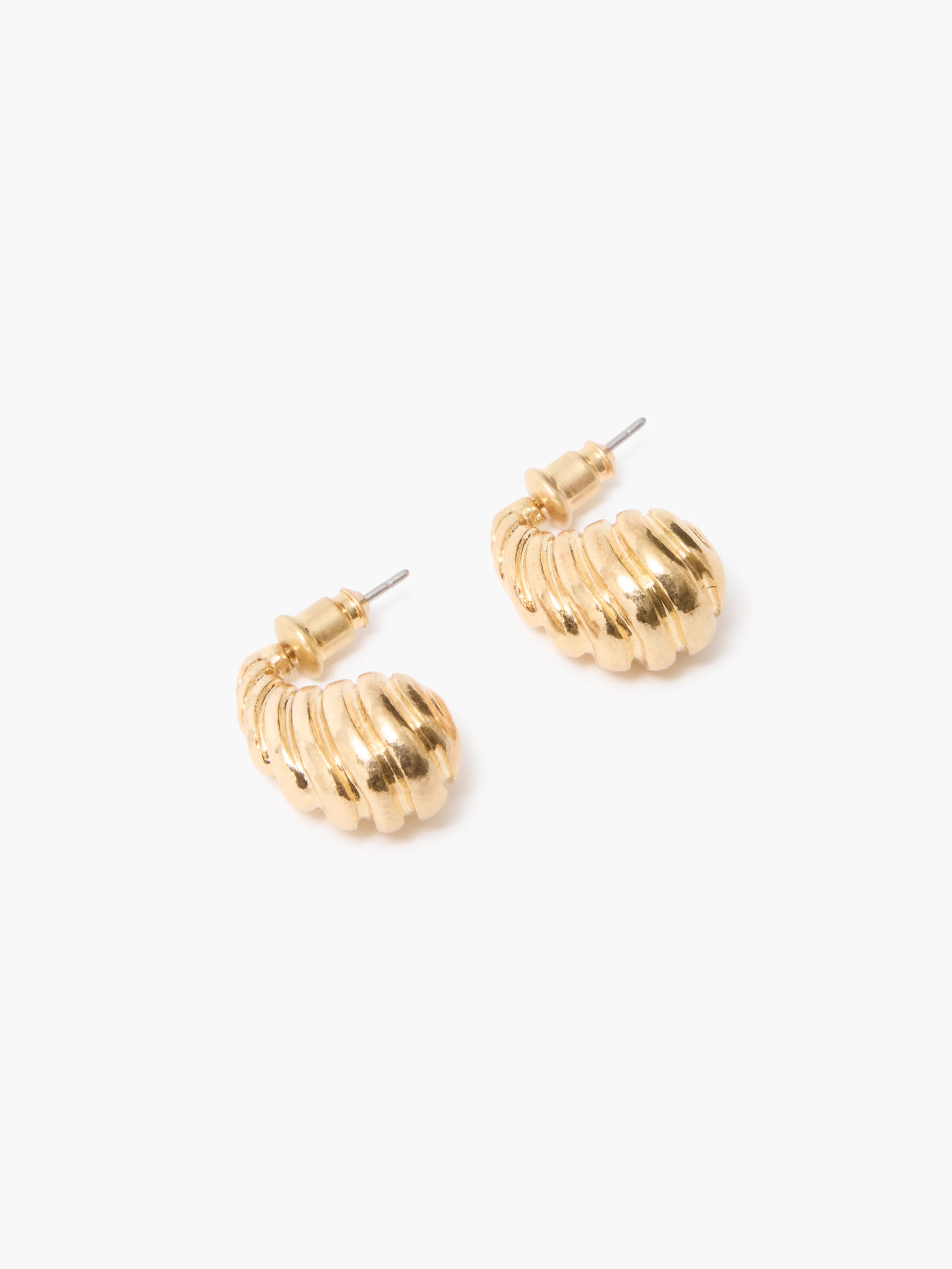Croissant Twisted Stud Earrings - Image 2