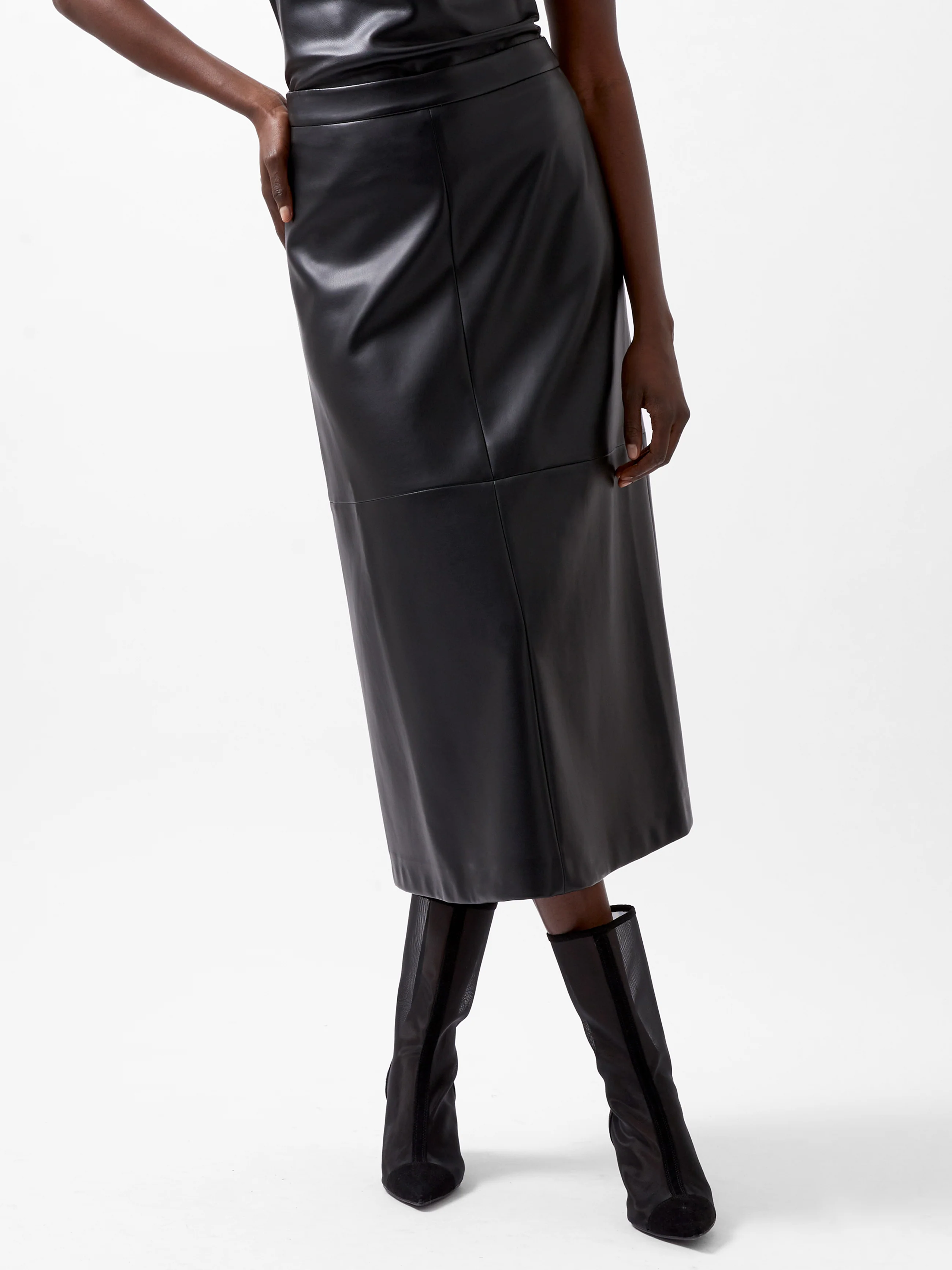 Crolenda PU Midi Skirt - Image 2