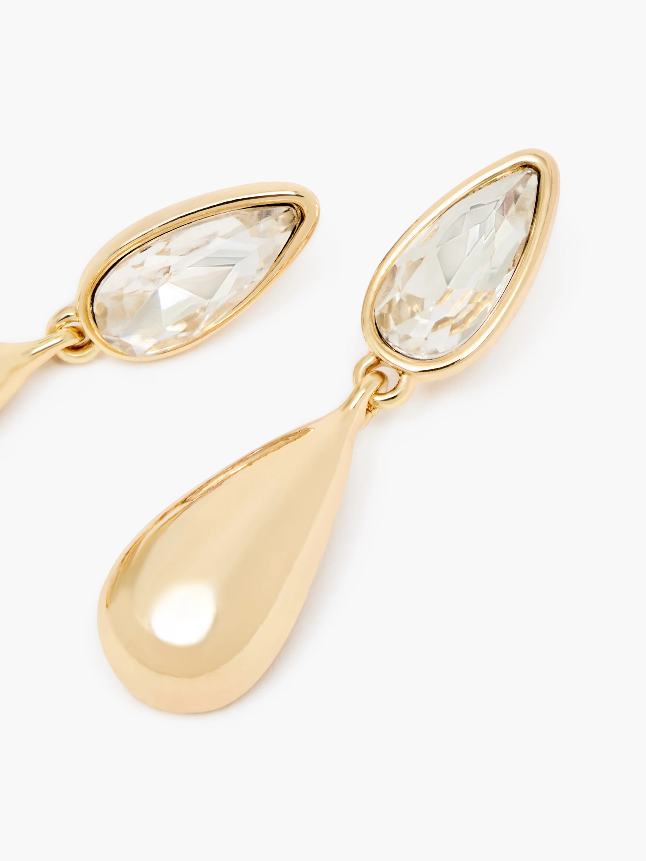 Crystal Double Teardrop Earrings - Image 2