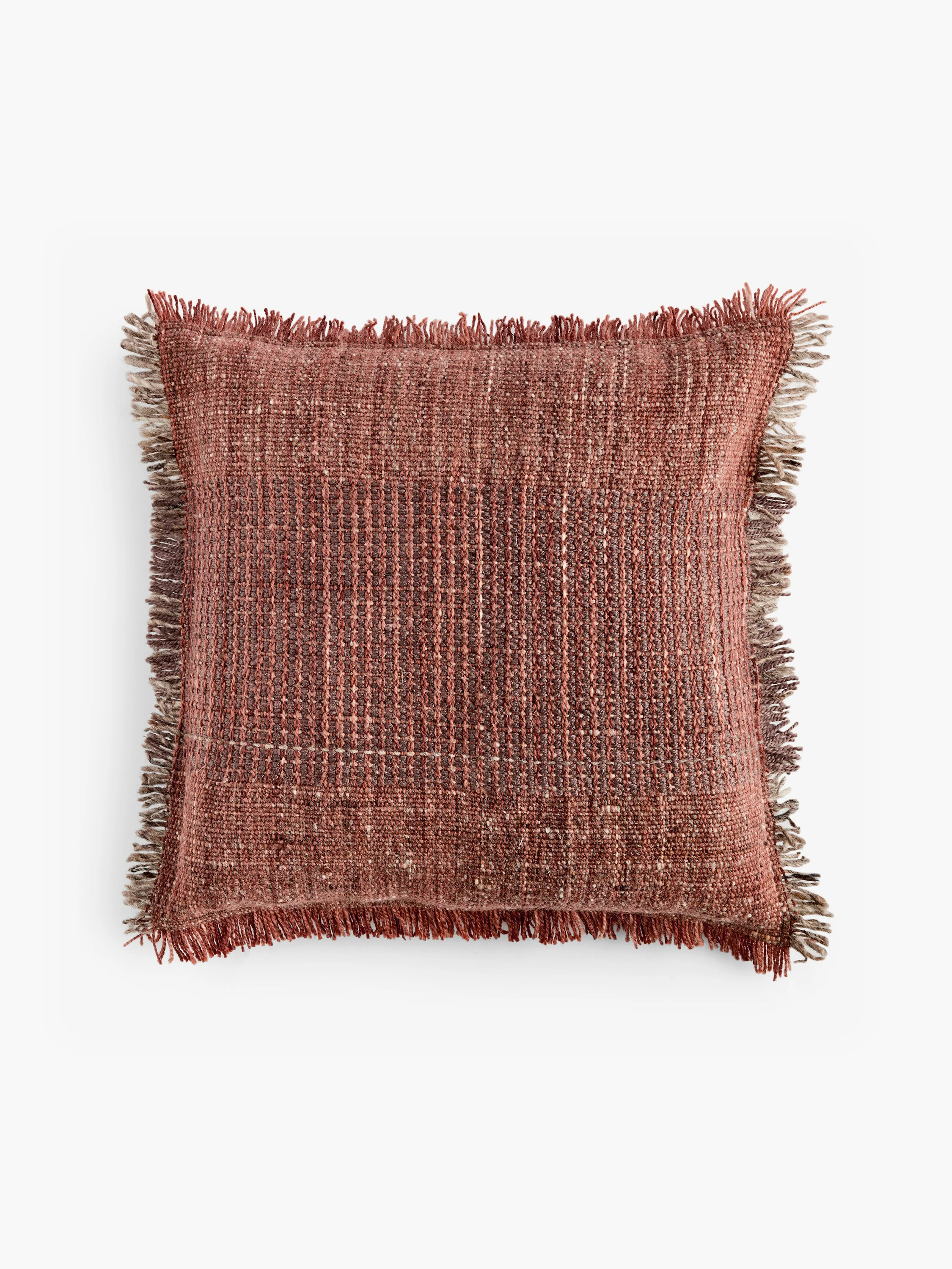 Textured Fringe Recycled Cushion - Image 3