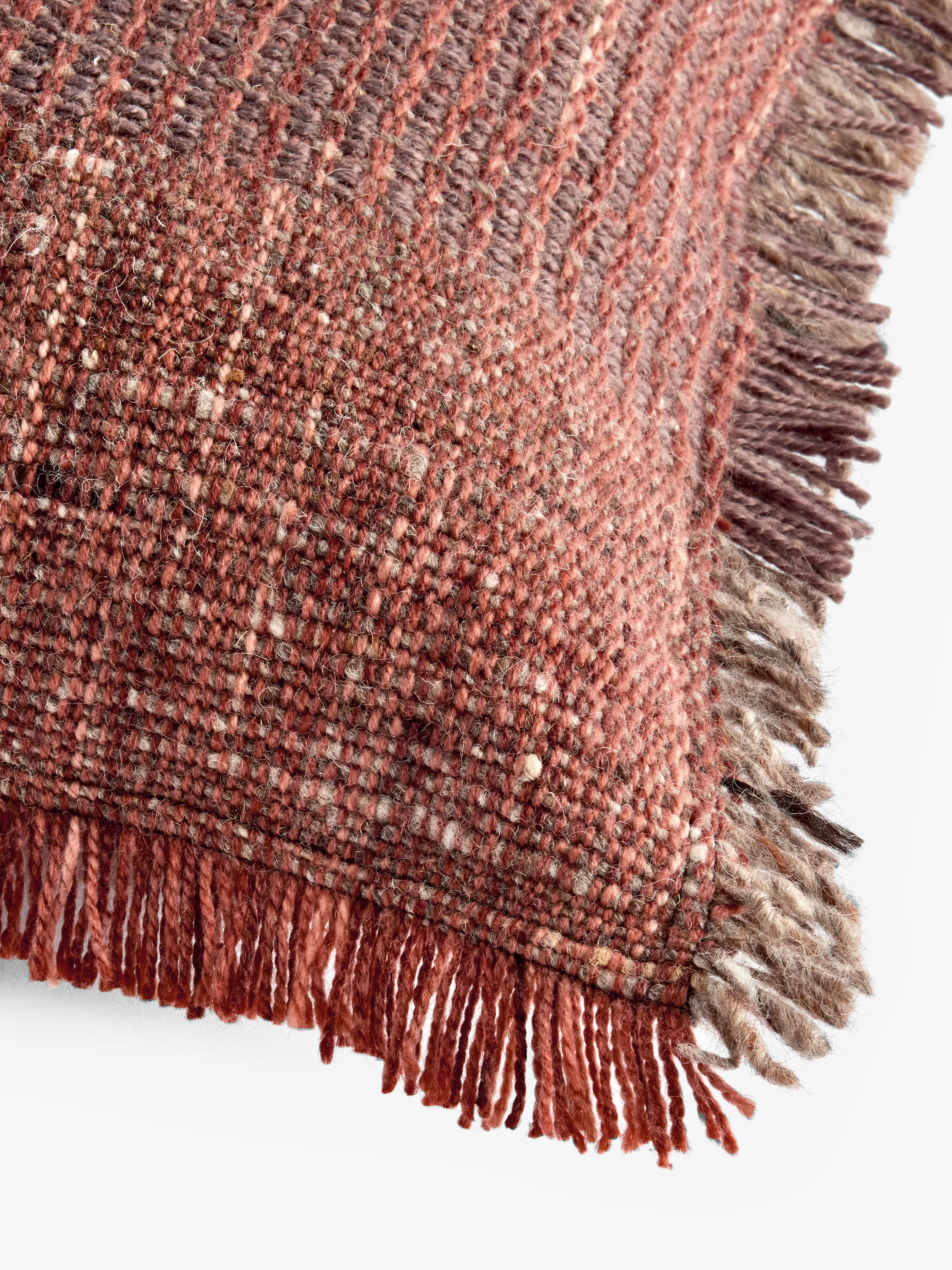 Textured Fringe Recycled Cushion - Image 4