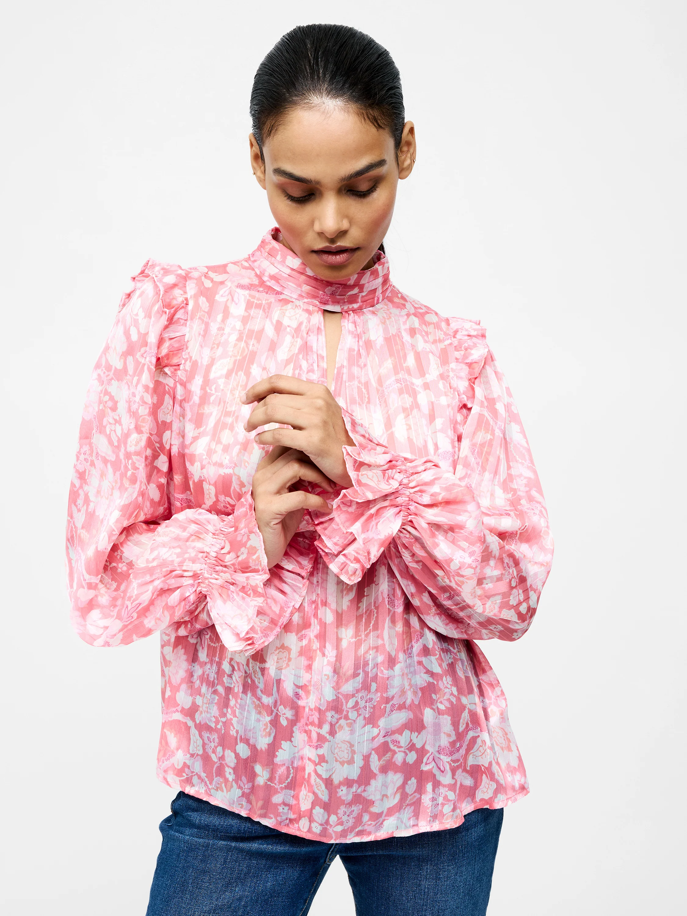 Cynthia Frill Long Sleeve Top - Image 3