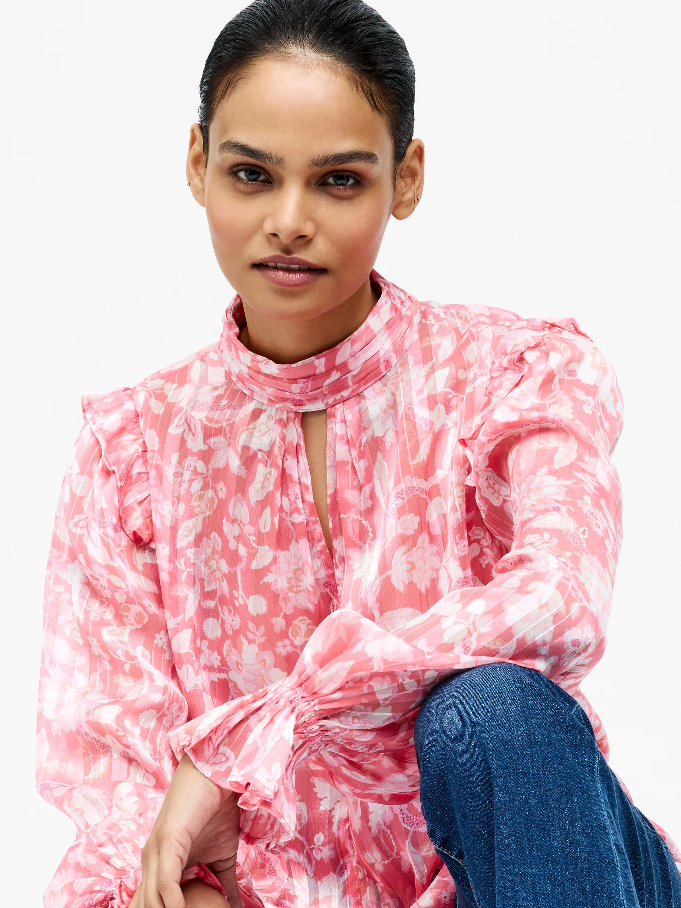 Cynthia Frill Long Sleeve Top - Image 4