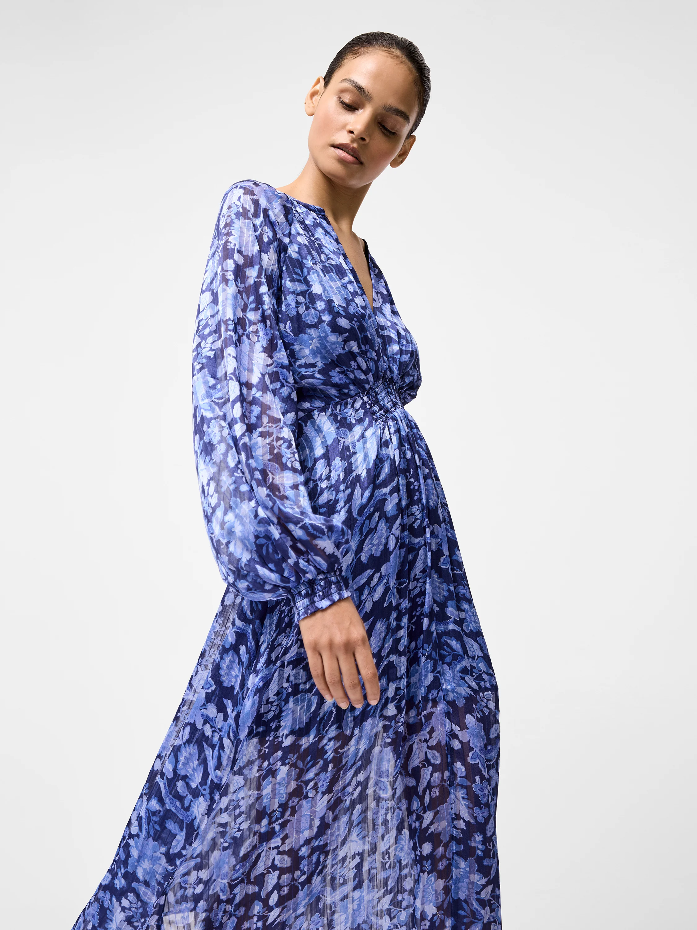 Cynthia Shirred Midi Dress - Image 3