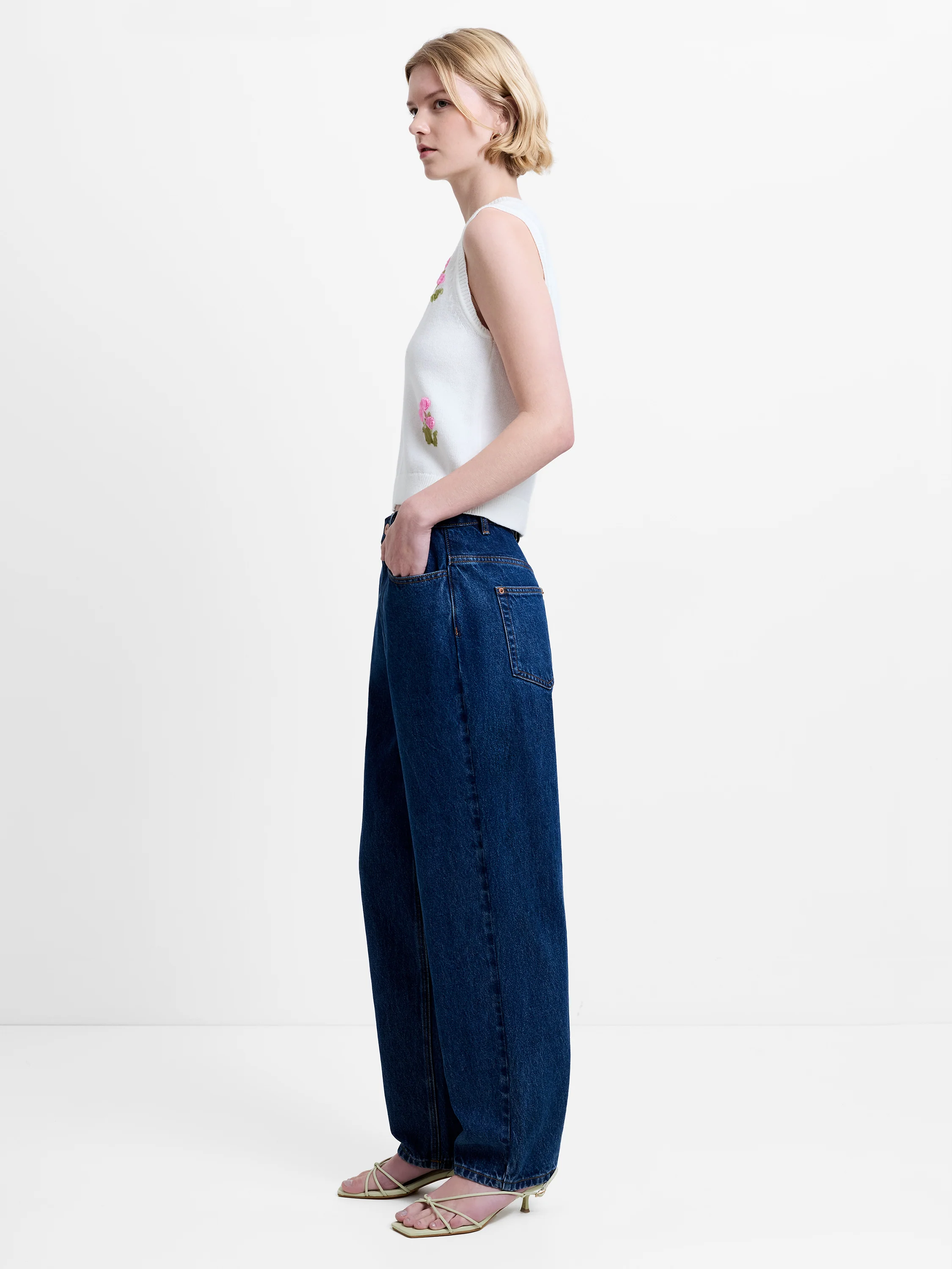 Dallas Denim Mom Barrel Leg Jeans - Image 3