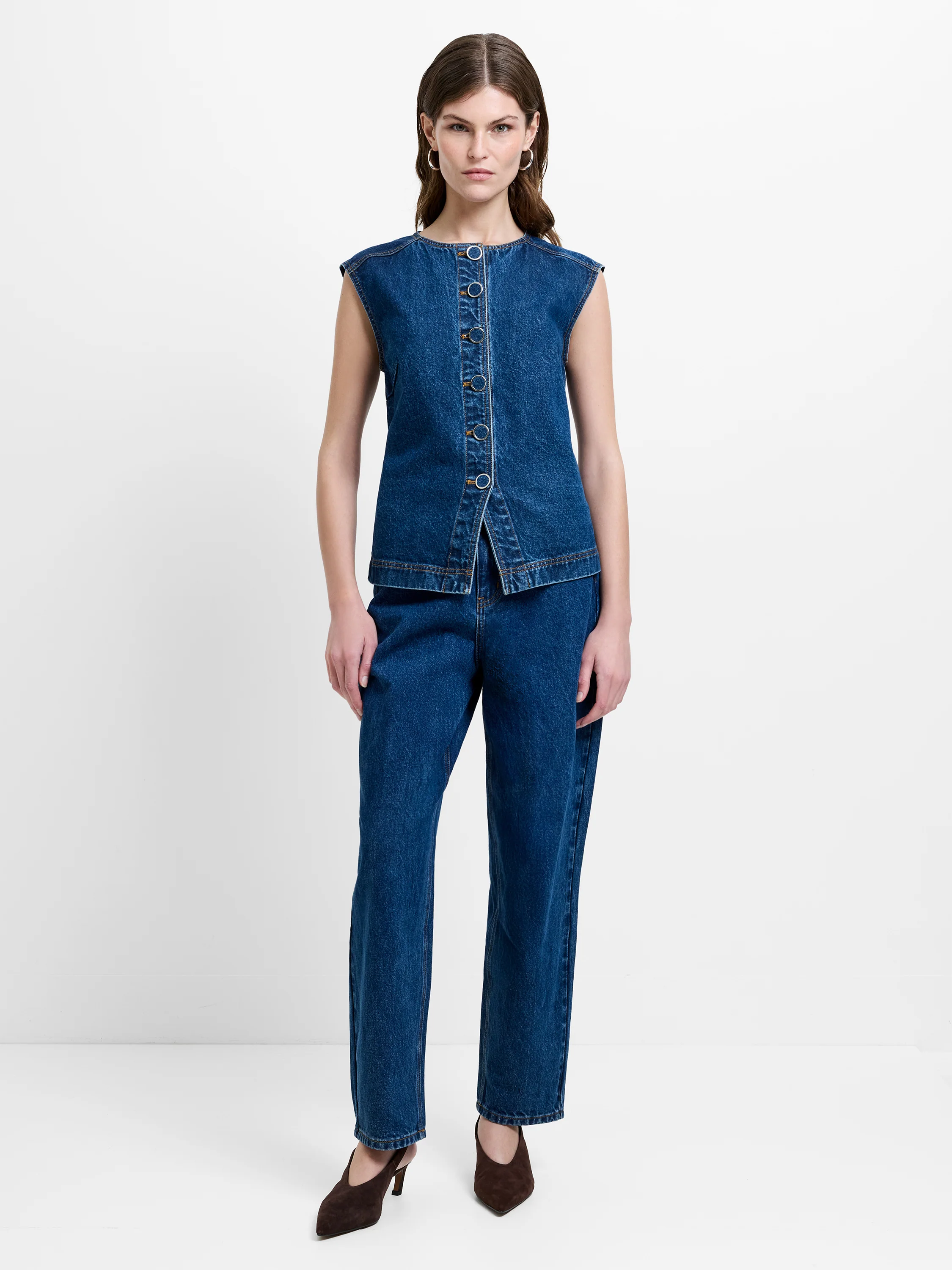 Dallas Denim Waistcoat - Image 2