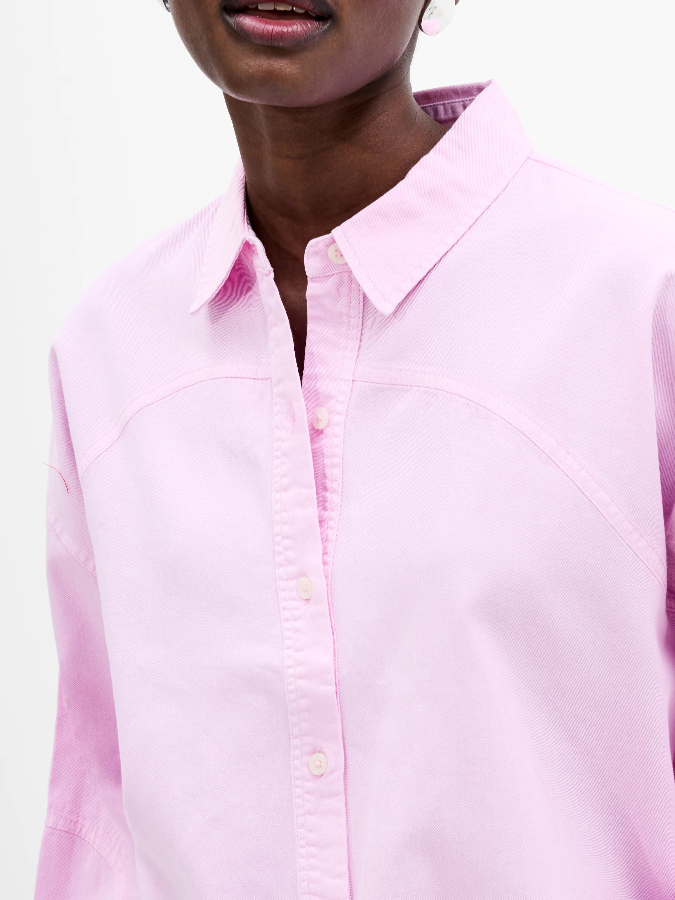 Dana Denim Seamed Shirt - Image 2