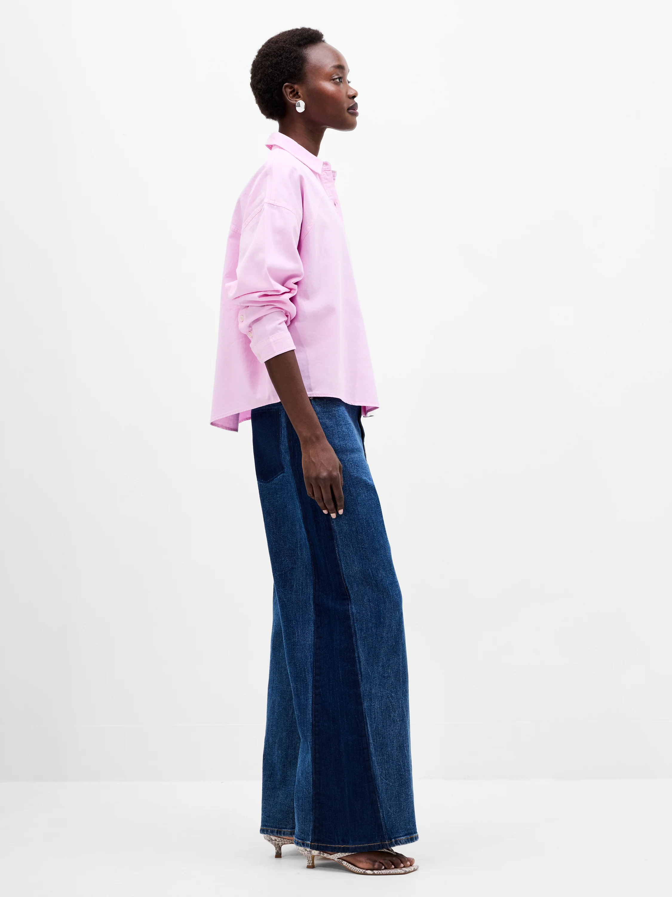 Dana Denim Seamed Shirt - Image 4