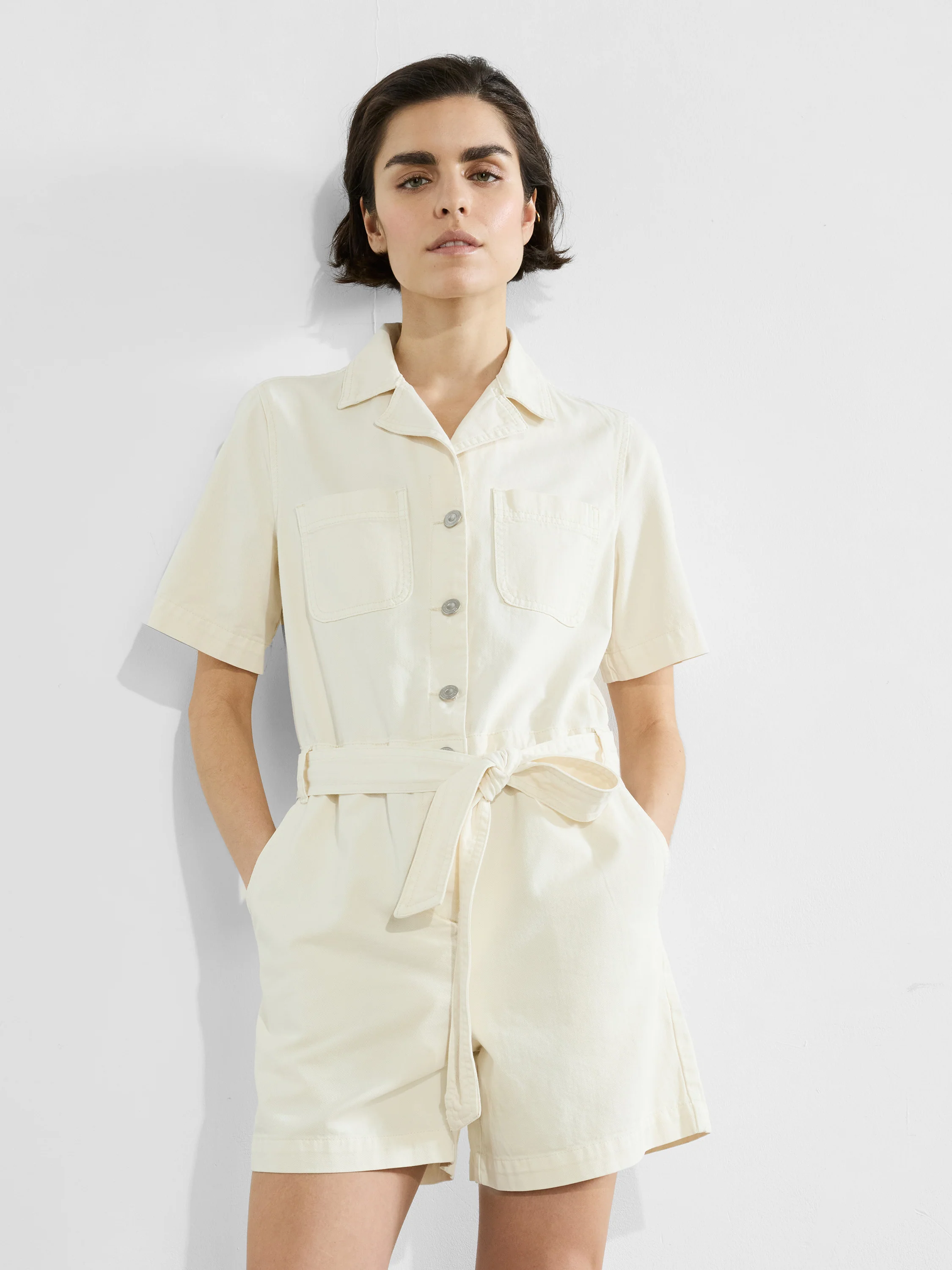 Dana Denim Short Sleeve Playsuit - Image 2
