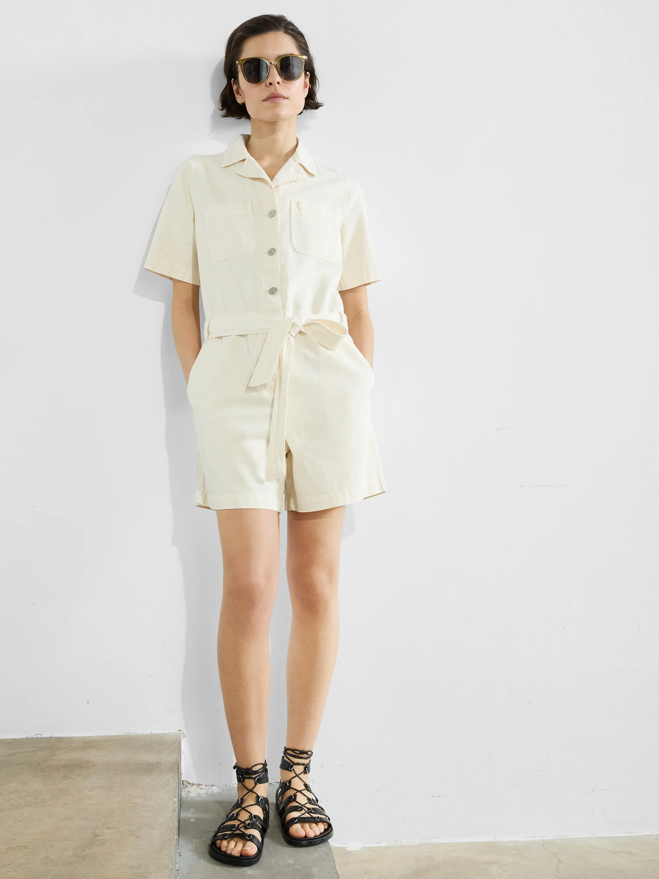 Dana Denim Short Sleeve Playsuit - Image 4