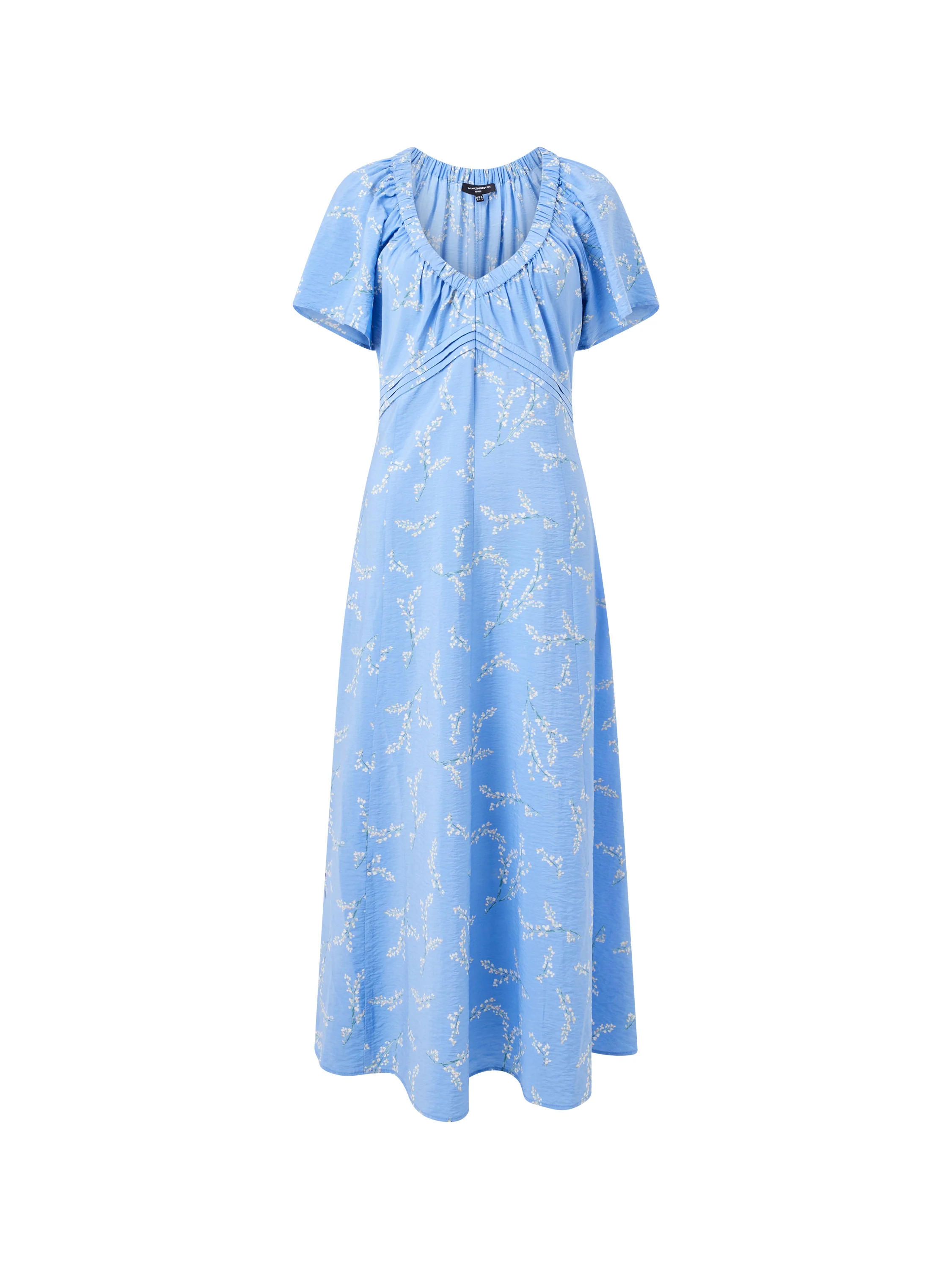 Daniella Faron Drape V Neck Midi Dress - Image 5
