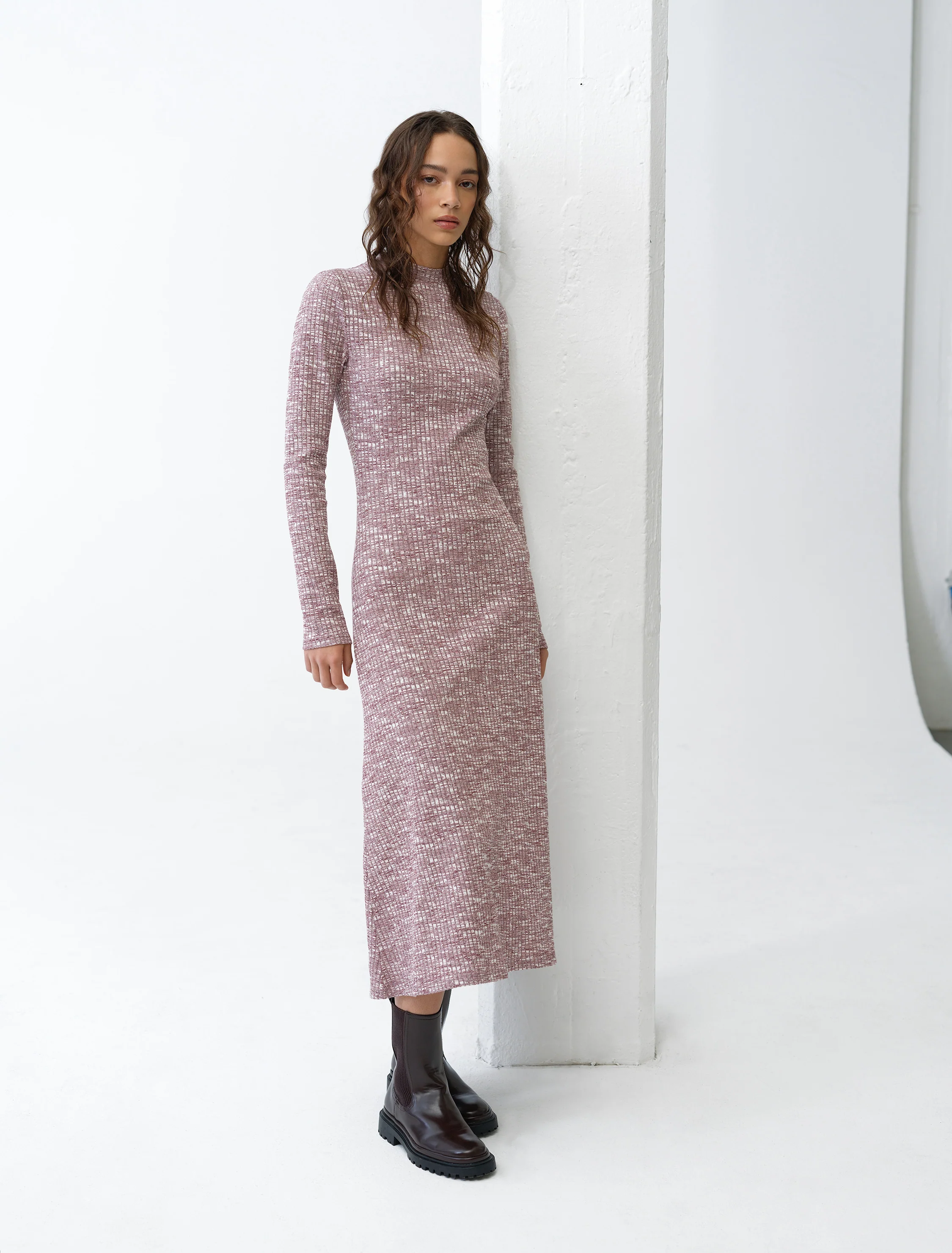 Deja Jersey Space Dye Ribbed Dress - Image 3