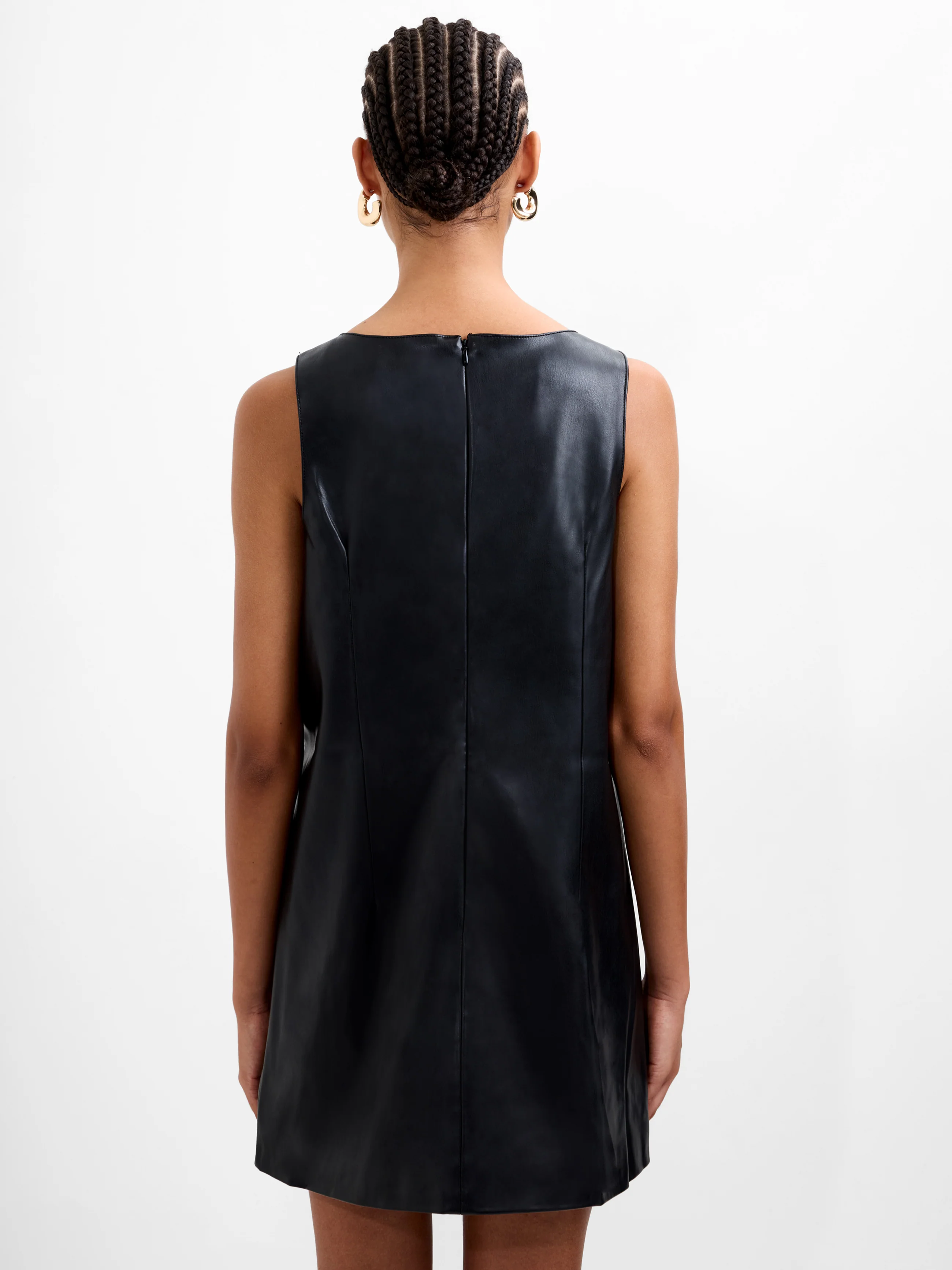 Dessa Faux Leather Mini Dress - Image 5