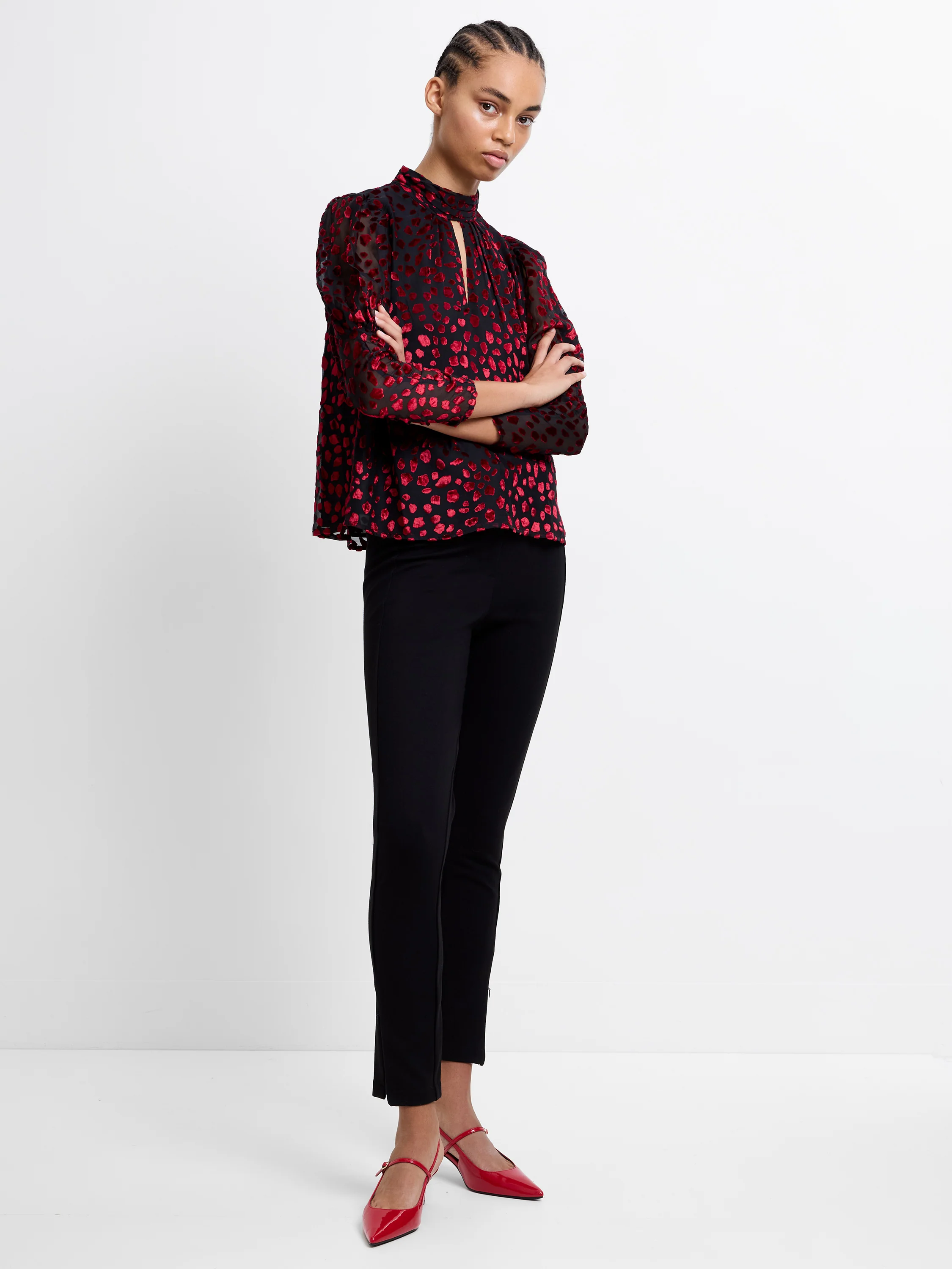 Devore Gathered Keyhole Top - Image 2