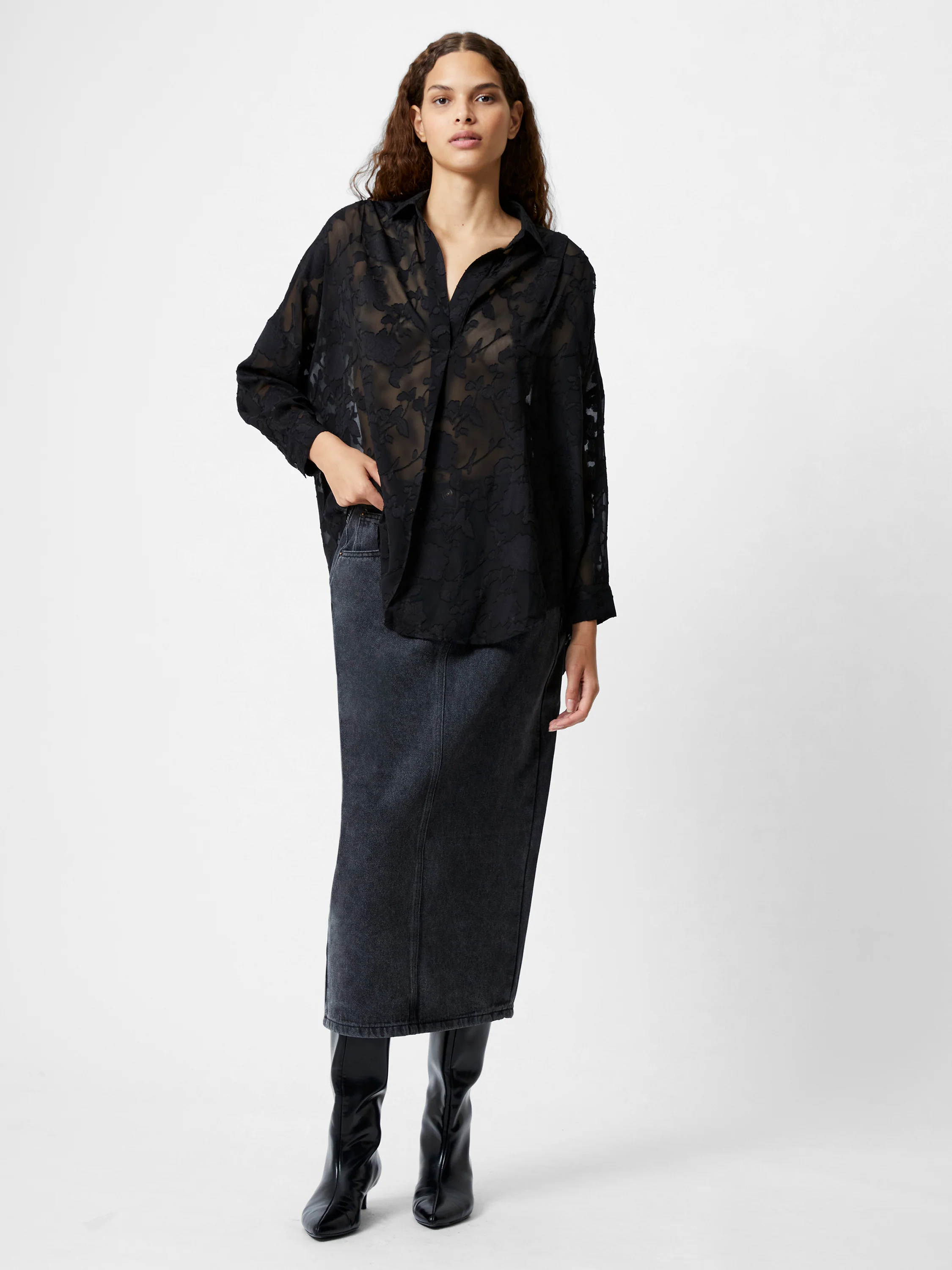 Devore Satin Popover Shirt - Image 3
