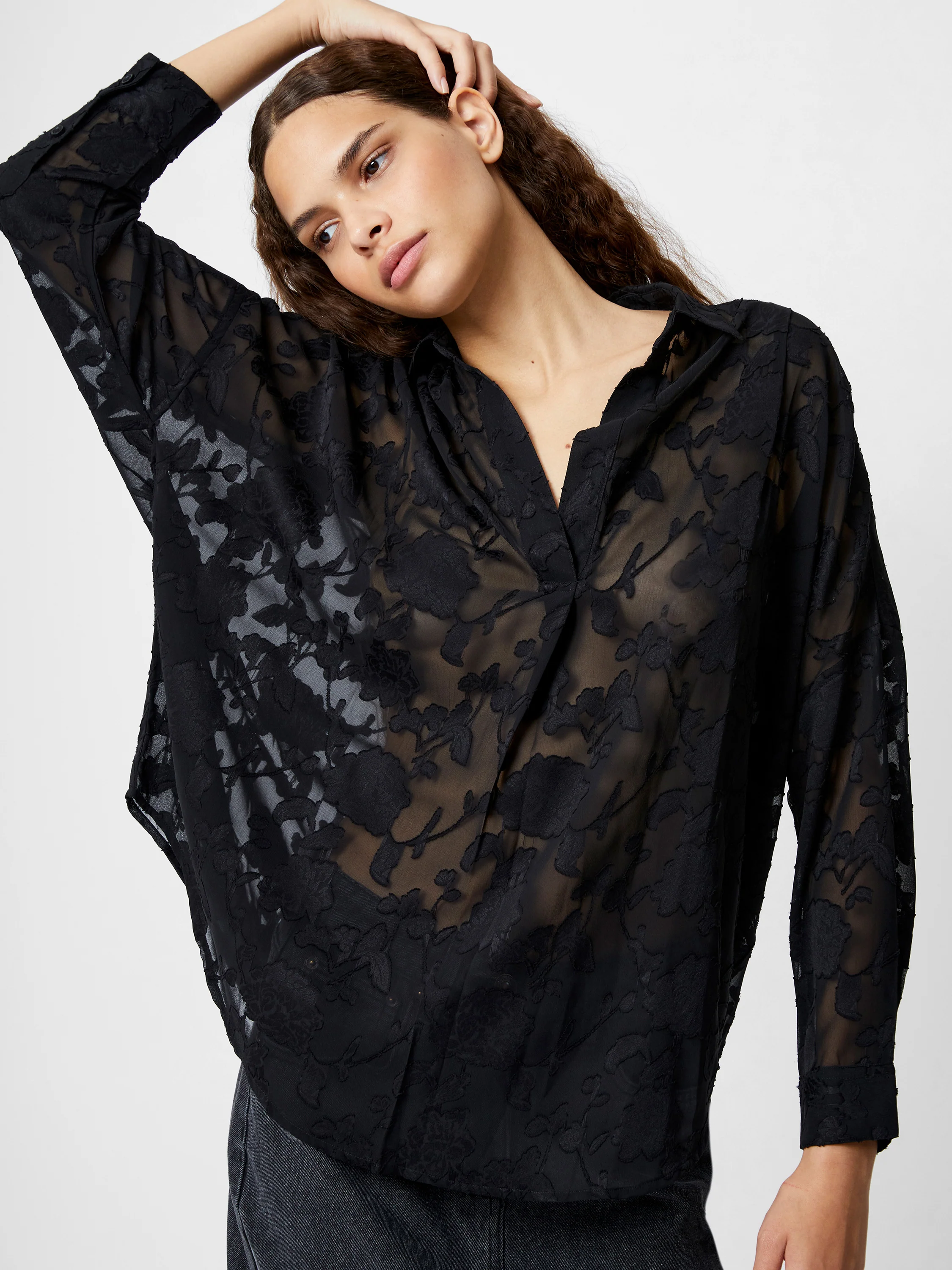 Devore Satin Popover Shirt - Image 4