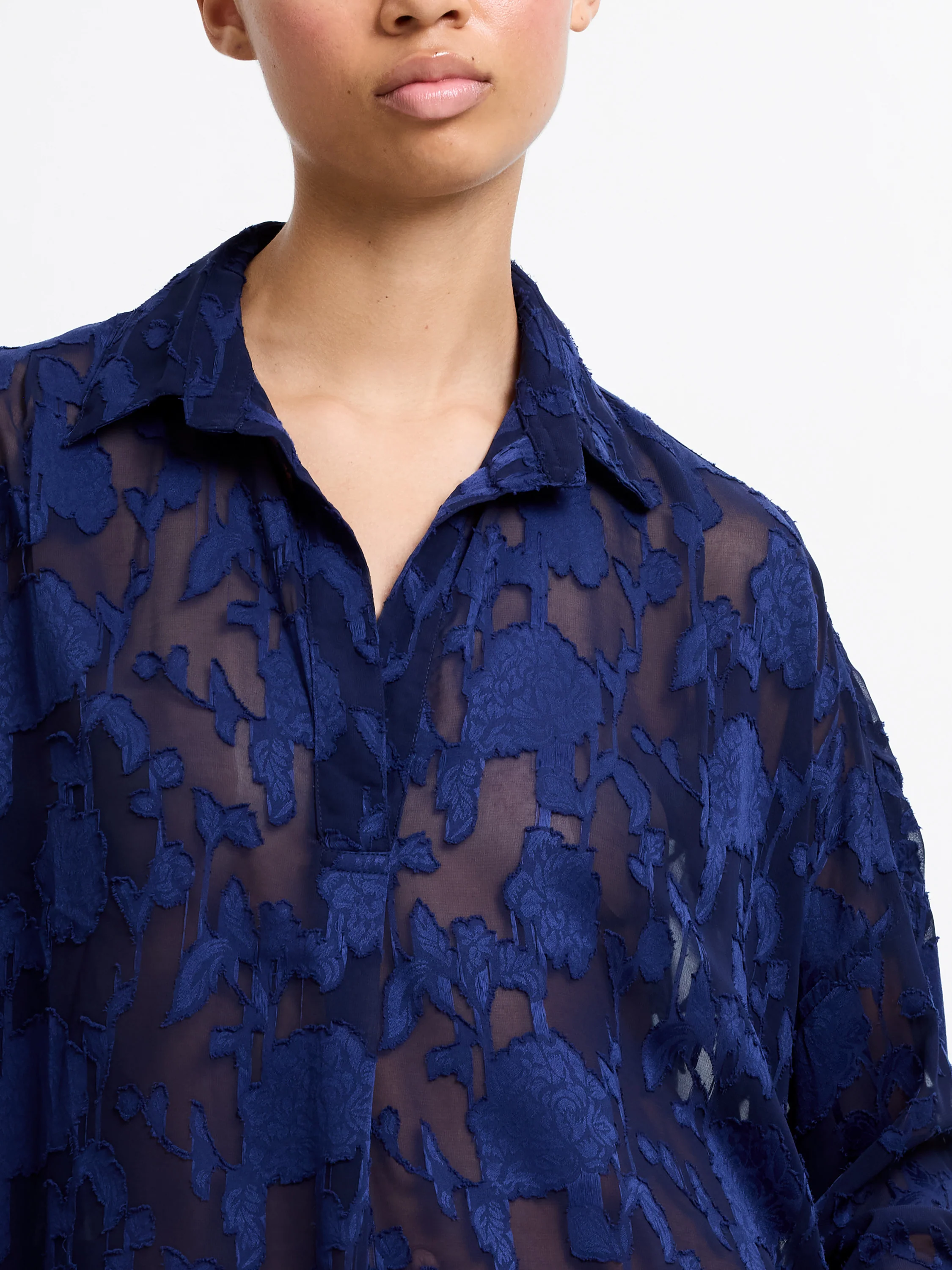 Devore Satin Popover Shirt - Image 3