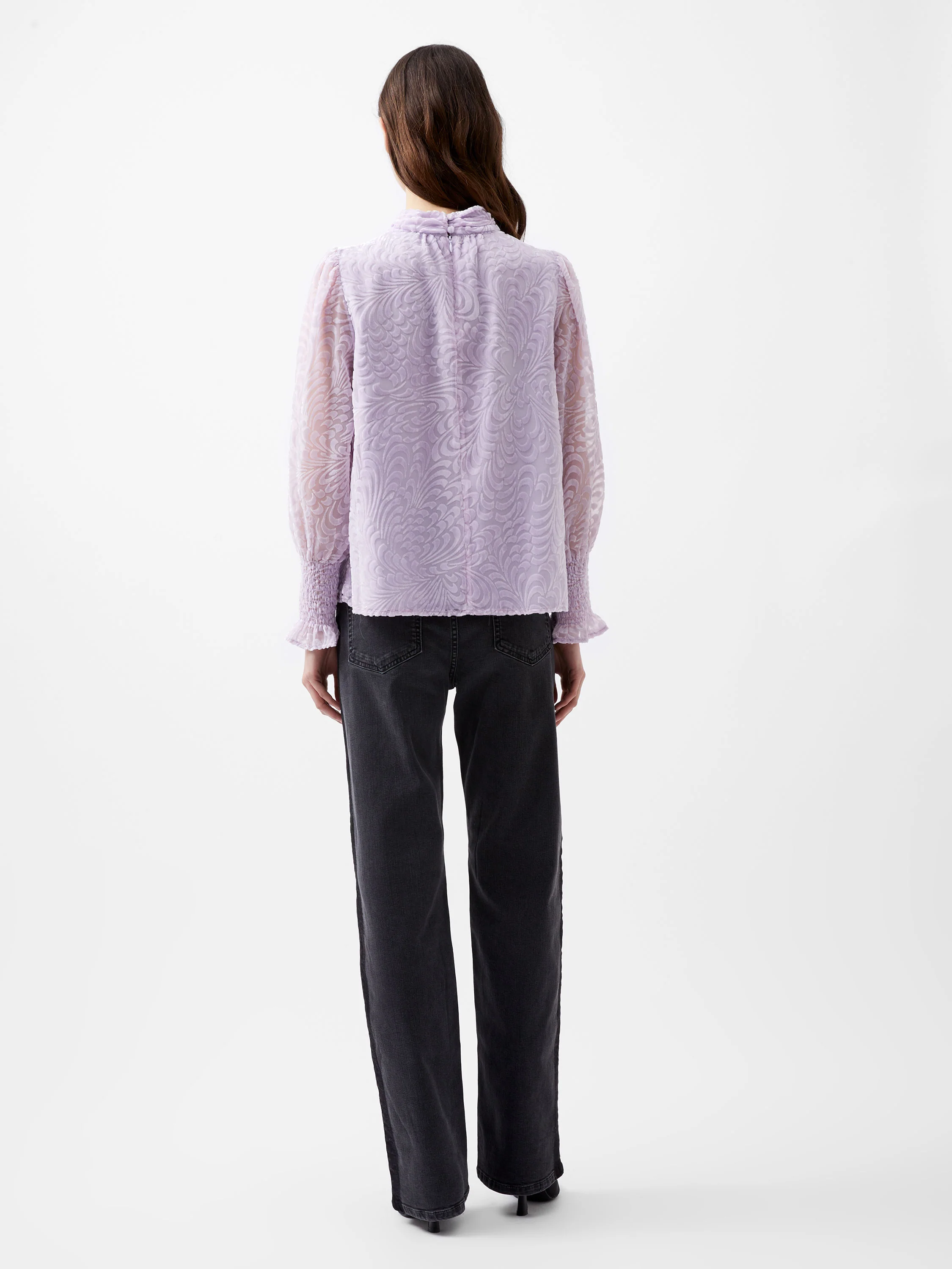 Diandra Devore Long Sleeve High Neck Top - Image 5