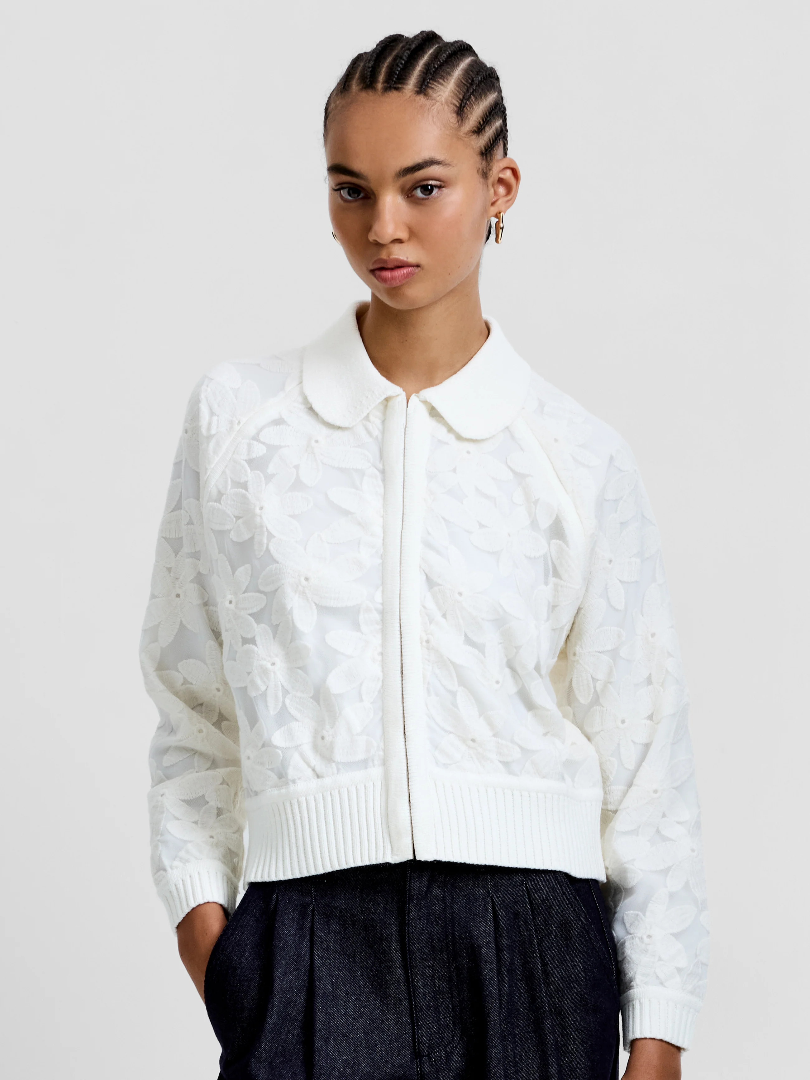Diella Knit Applique Cardigan - Image 3